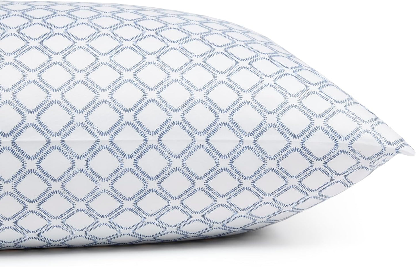 Amazon Basics Lightweight Microfiber 4-Piece Bed Sheet Set, Aqua, Printed, Queen