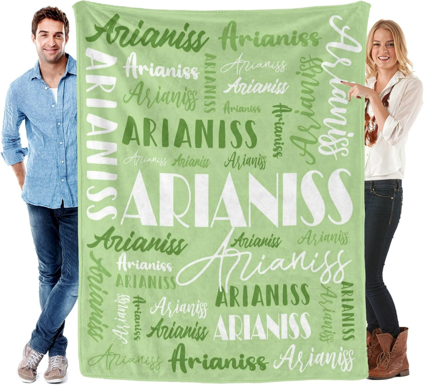 Name Blanket Personalized Blanket for Adult Kids Flannel Customize Throw Blanket Custom (Color 03, 60 x 80 Inches)