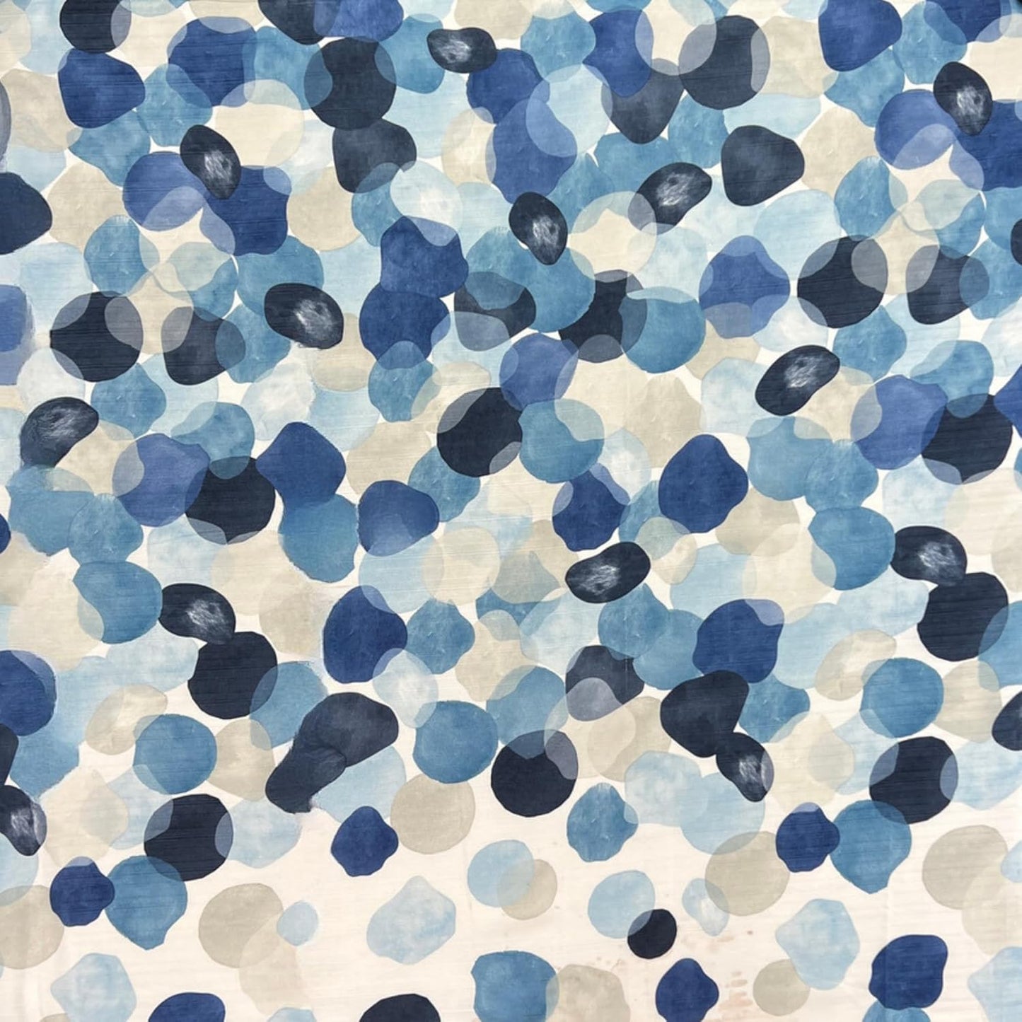 Serafina Home Modern Navy Blue Fabric Shower Curtain for Bathroom: Cascading Water Splash Pattern of Navy, Light Blue Light Grey and White