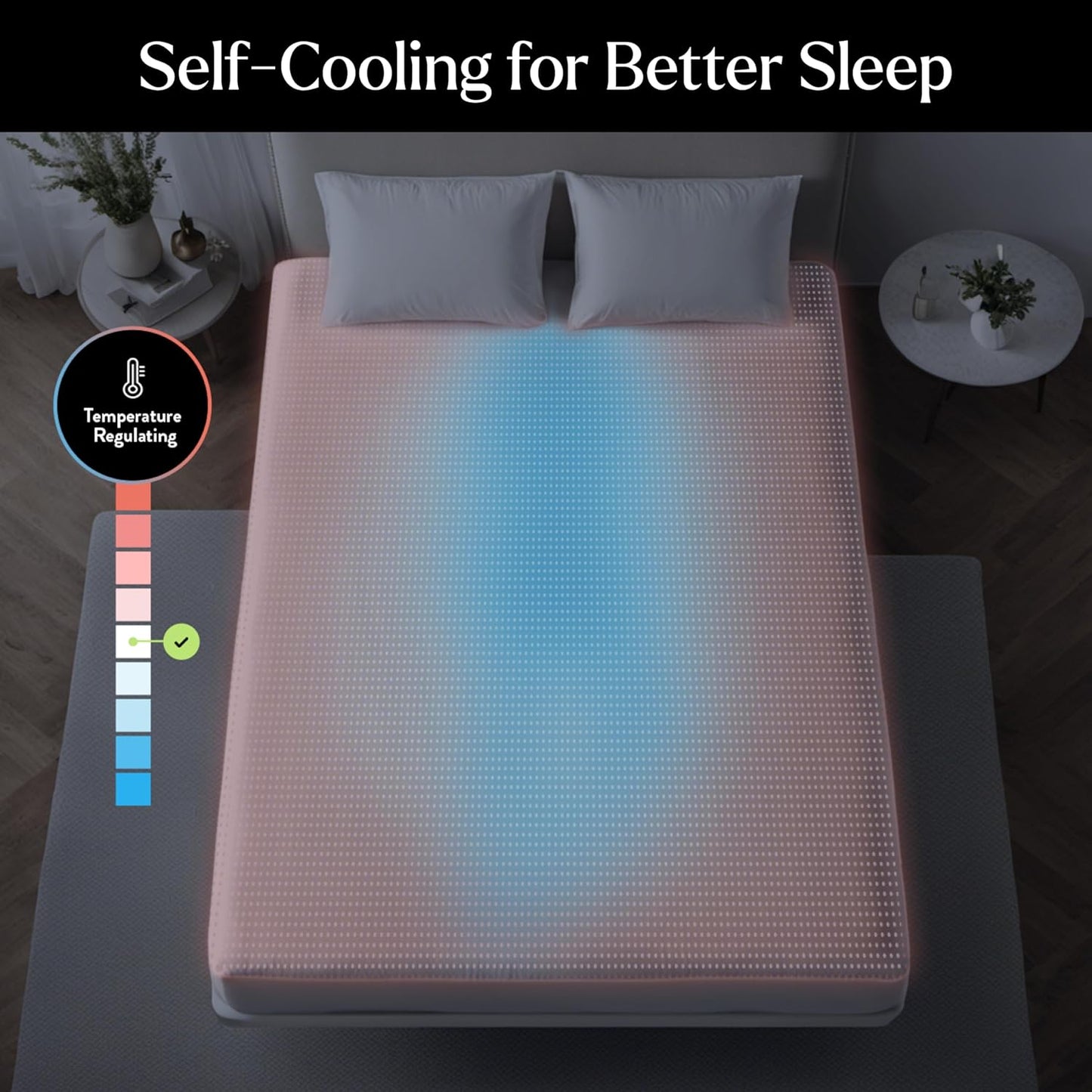 Miracle Made Mattress Protector – Silver-Infused Cotton Fabric – Water-Resistant, Thermoregulating Cover for Sensitive Skin – Compatible with 3-Temperature Zone Comforter, Cali King, White