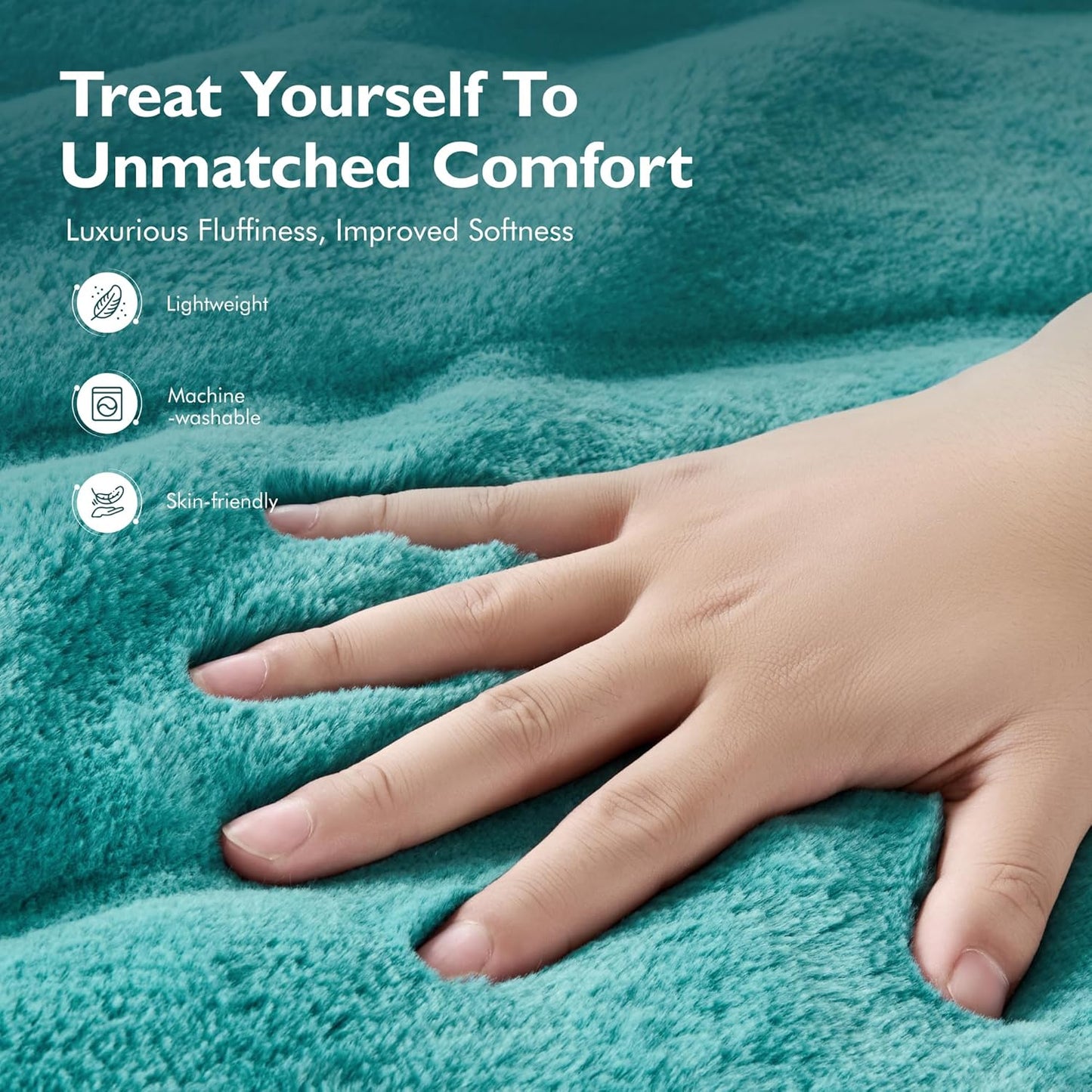 ALPHA HOME Luxury Faux Rabbit Fur Throw Blanket for Couch Bed, Cozy Gifts for Women Christmas, Ideal for Home Decor and Chilly Nights