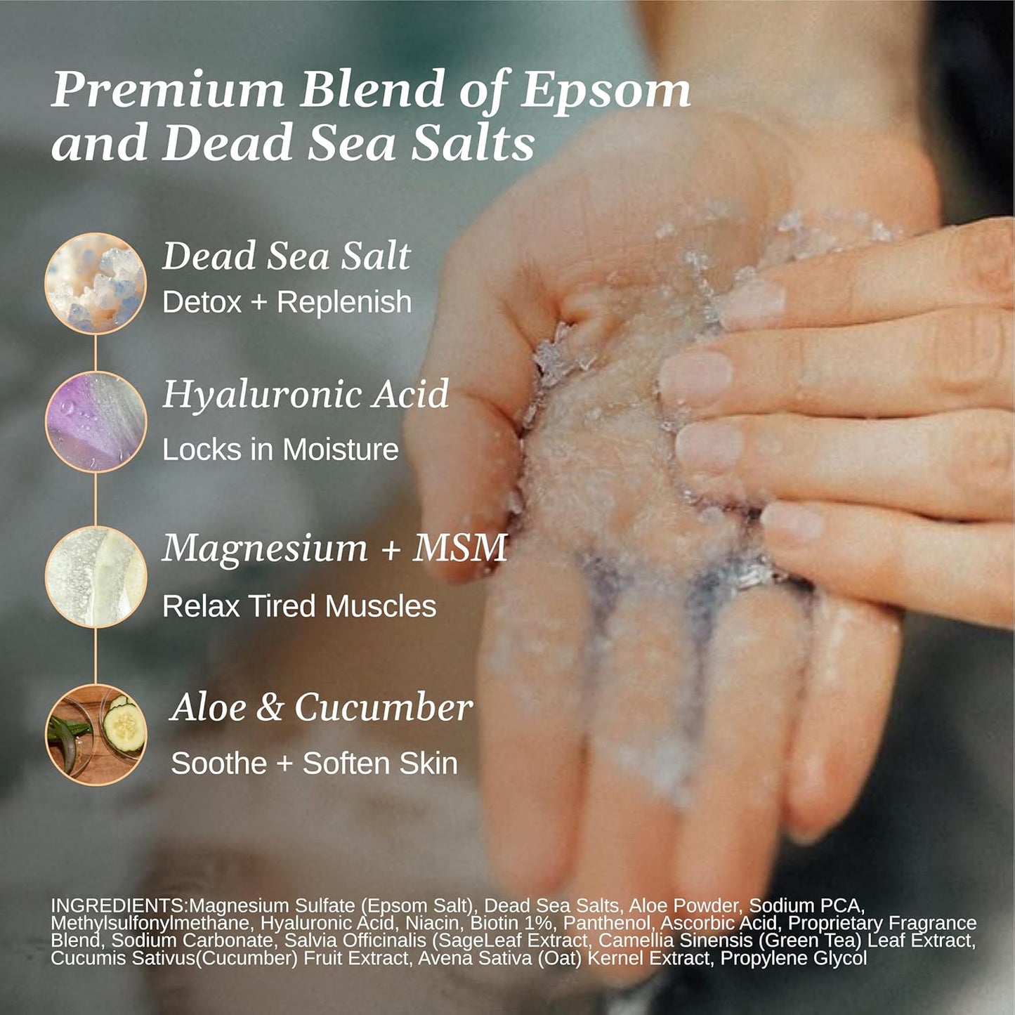 Relax Spa & Bath, Epsom & Dead Sea Salts, Aromatherapy Bath Salts for Hot Tub, Bath, or Spa, Infused with Magnesium, Lavender Palmarosa Scent
