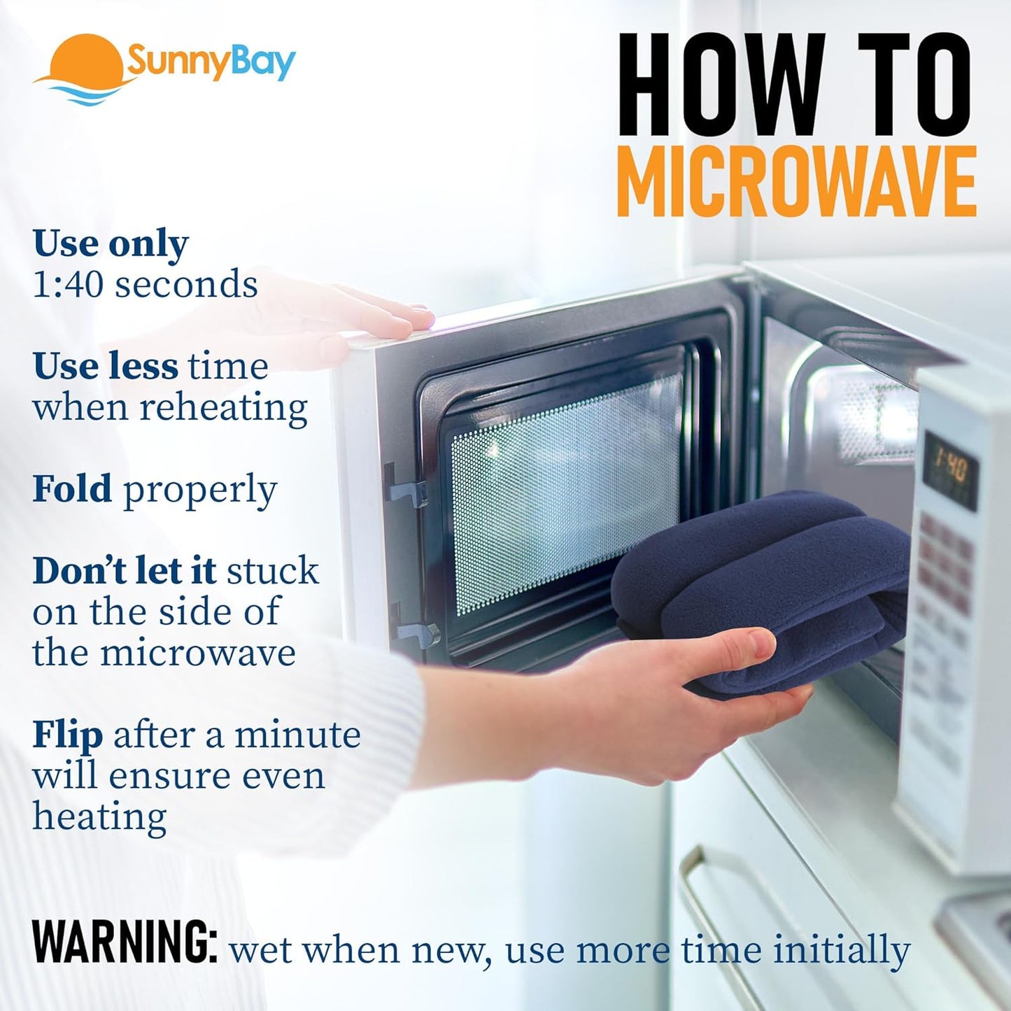 SunnyBay Microwave Heating Pad, Microwavable Moist Heated Neck and Shoulder Wrap, Versatile Weighted Beanbag Cold Pack or Warm Compress for Pain Relief, 26x4 Inches, Made in USA, London