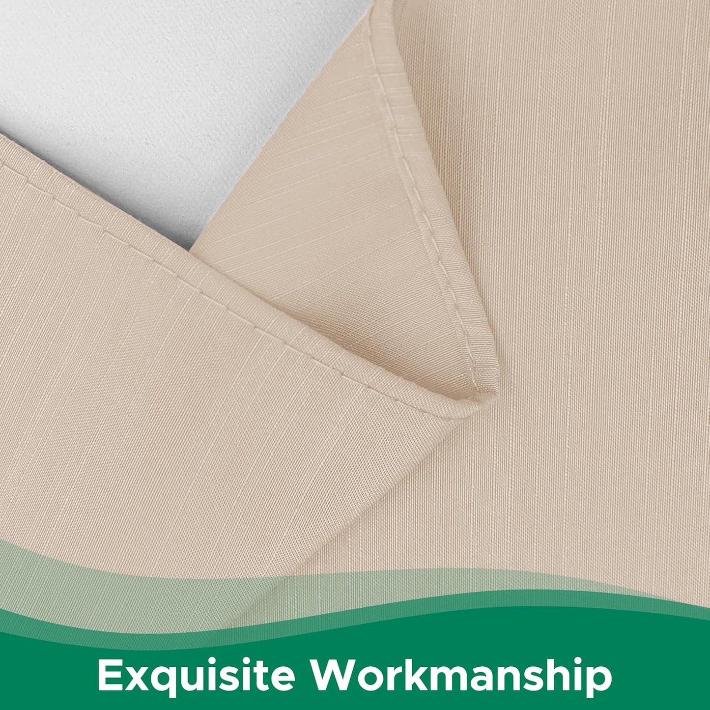 Biscaynebay Wrap Around Bed Skirts for Queen Beds 14" Drop, Sand Adjustable Elastic Dust Ruffles Easy Fit Wrinkle Resistant Silky Luxurious Fabric Machine Washable