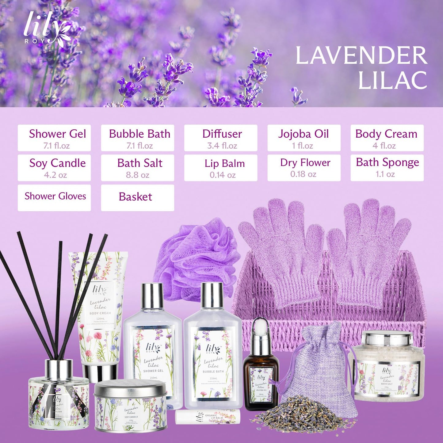 Christmas Gift Basket Set for Women - Ultimate 15-Piece Bath & Body Gift Set, Spa Gift Basket, Bath Collection | Birthday Gift, Mothers Day Gifts for Mom, Perfect Present for Her & Mom All Occasions