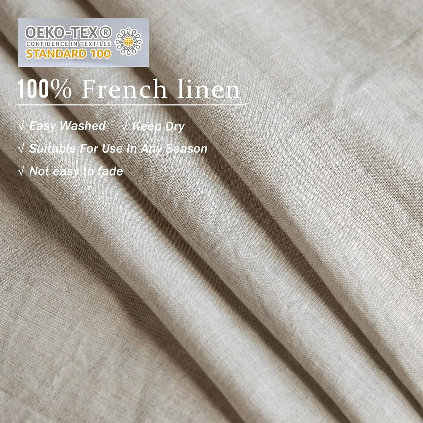 XZ XIFA Linen Duvet Cover Twin, 100% Washed French Flax Linen Bedding Set with Zipper Closure, Cooling & Textured Bed Sets for Hot Sleepers(1 Duvet Cover, 1 Pillowcases)