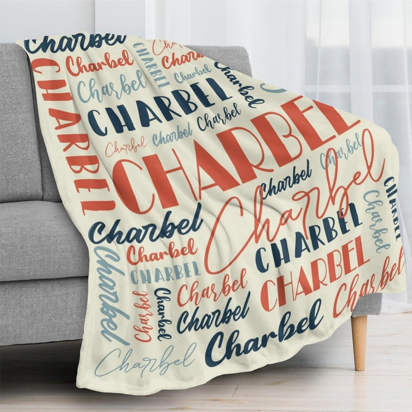 Name Blanket Personalized Blanket for Adult Kids Flannel Customize Throw Blanket Custom (Color 08, 40 x 50 Inches)