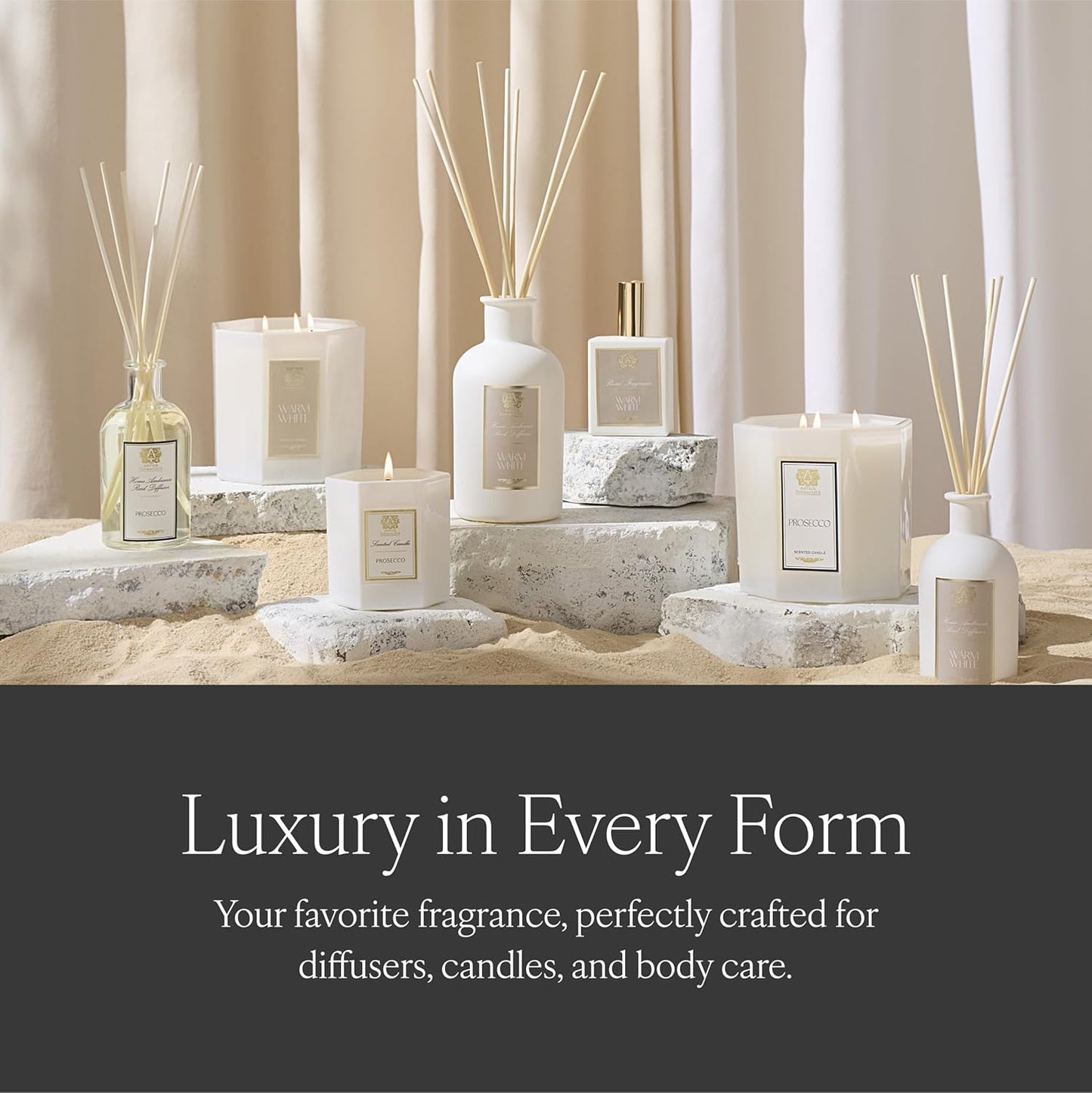 Antica Farmacista Home Ambiance Diffuser - Long-Lasting Reed Scent Diffuser - Luxury Room Freshener Gift - Warm White, 16.9 fl oz