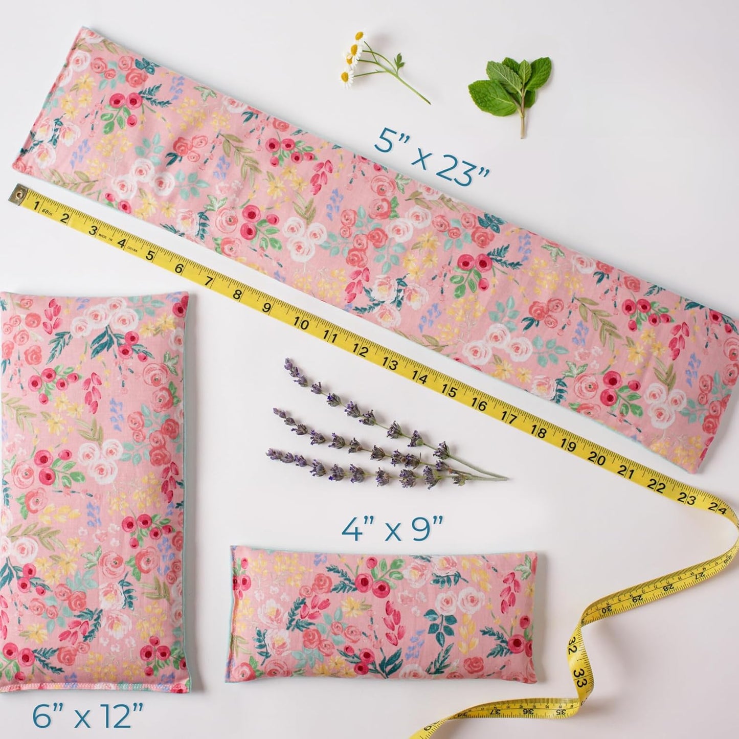 Hot Cold Pack Reusable and Microwavable Heating Pad with Flax Seed and Dried Herbs, Ice Pack, Aromatherapy Heat Pack