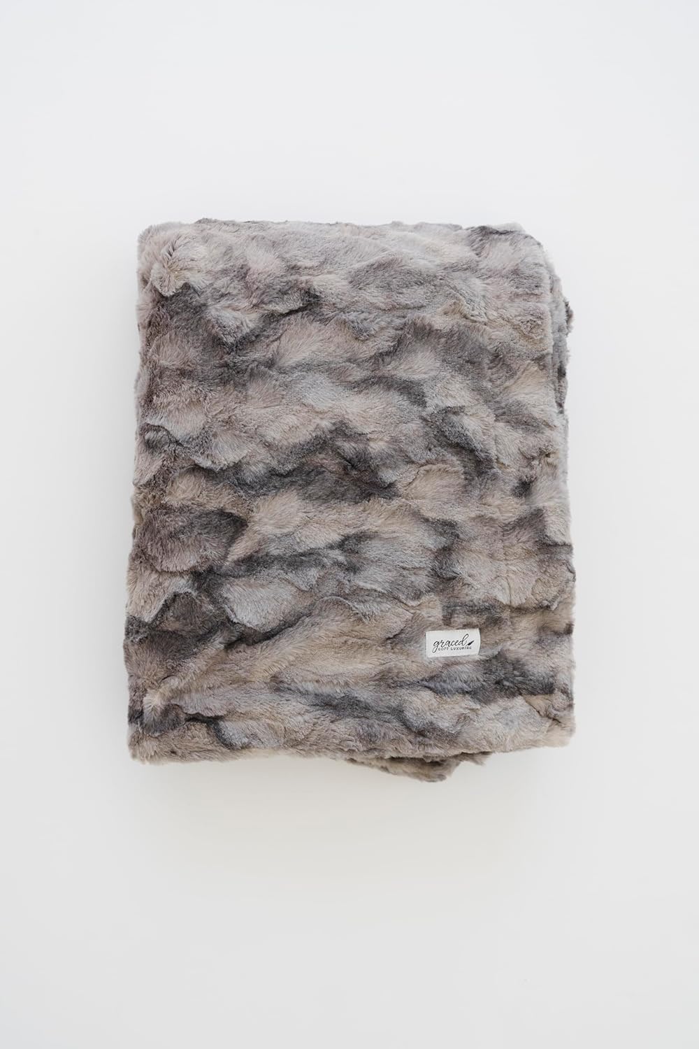 GRACED SOFT LUXURIES Oversized Throw Blanket Living Room Decor Softest Warm Elegant Aesthetic Comfy Cozy Faux Fur for Home, Couch, Sofa, Bed, Chair (XL 60" x 80", Marbled Gray)