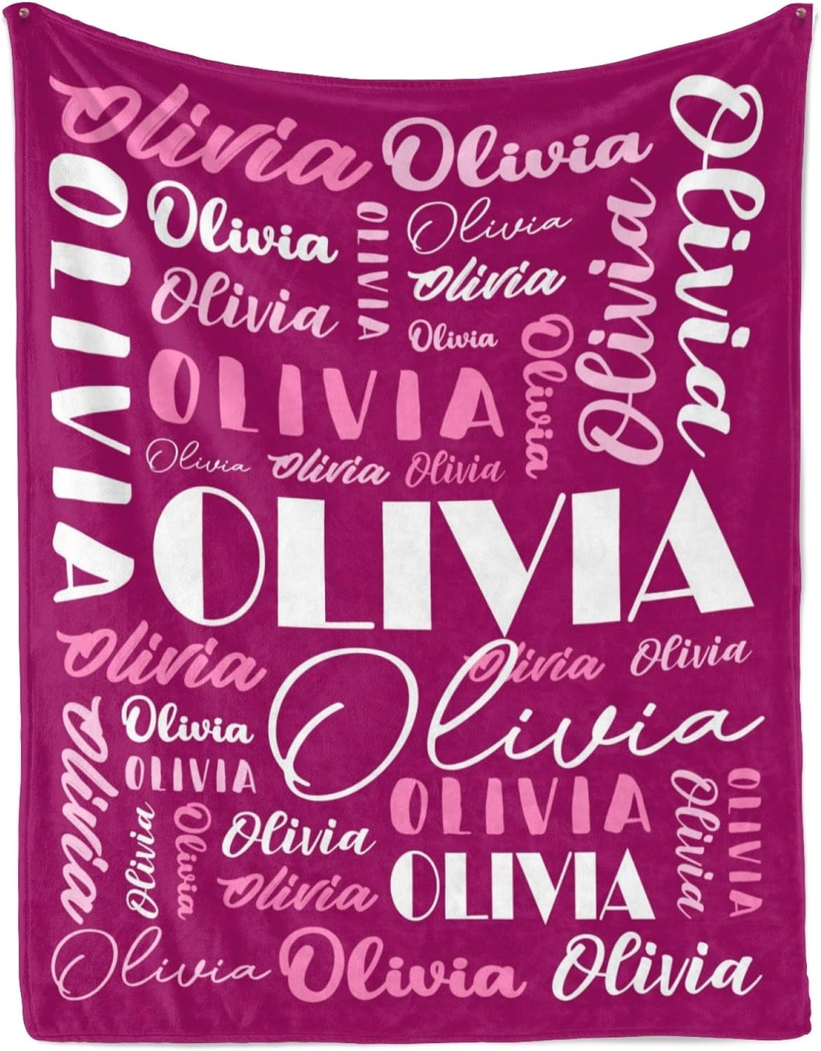 Name Blanket Personalized Blanket for Adult Kids Flannel Customize Throw Blanket Custom (Color 30, 40 x 50 Inches)