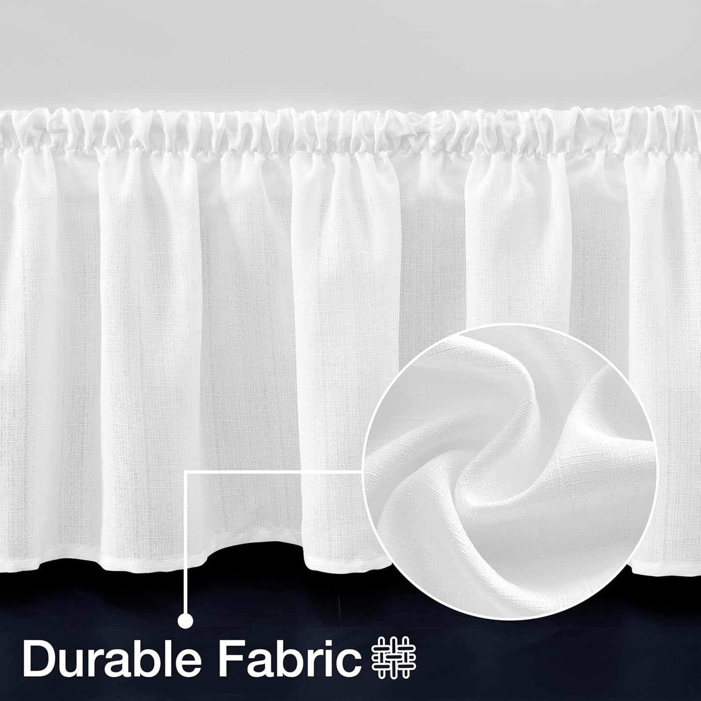 Bed Skirt Full Bed Skirt Wrap Around Ruffled Box Spring Cover, Easy Install, Washable 15" Drop Elastic Dust Ruffle by Casual Living, 54-inch x 75-inch, White
