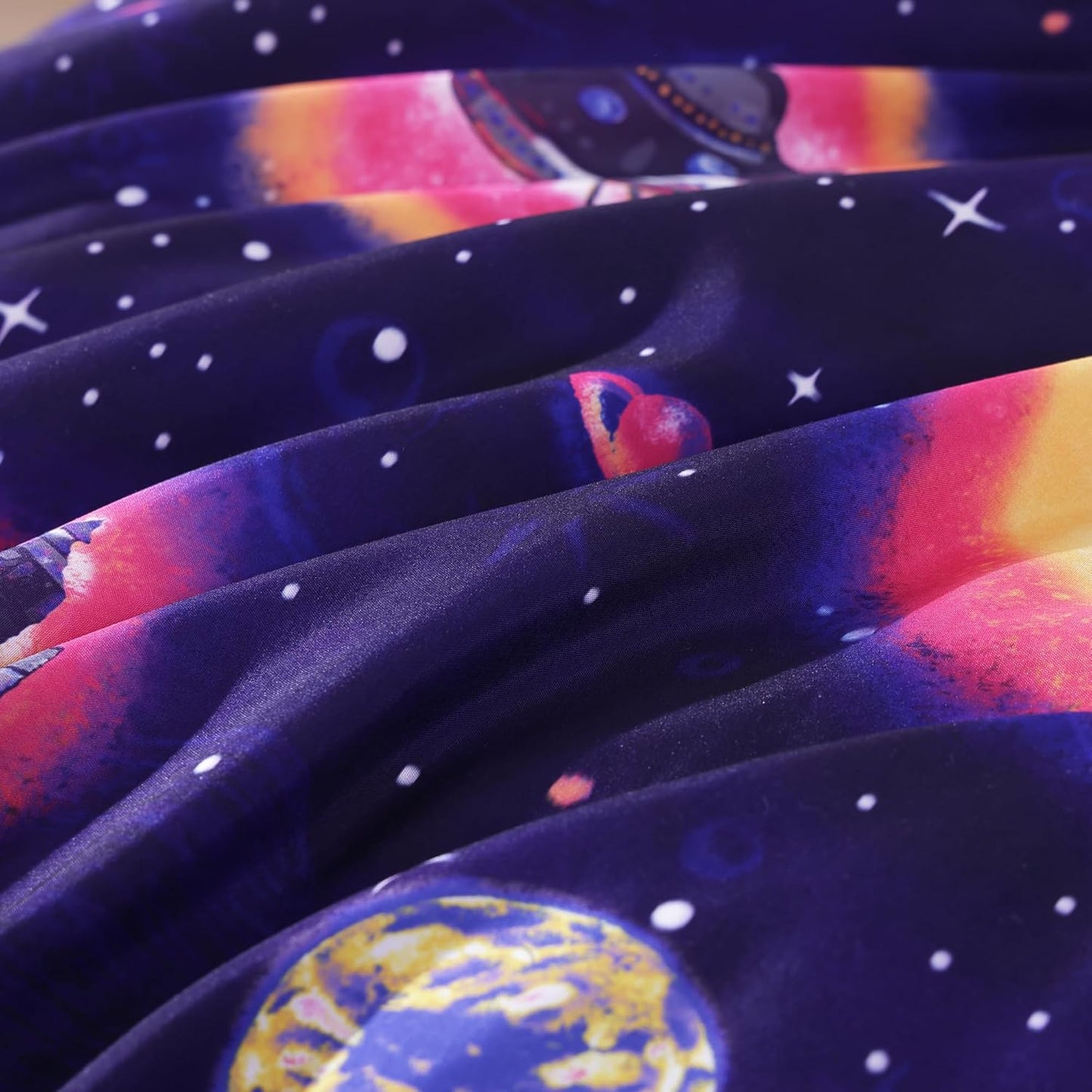 Full Size Comforter Set for Boys-7 Pieces Space Rocket Full Bedding Sets for Kids, Ultra Soft Bed in A Bag with Sheets