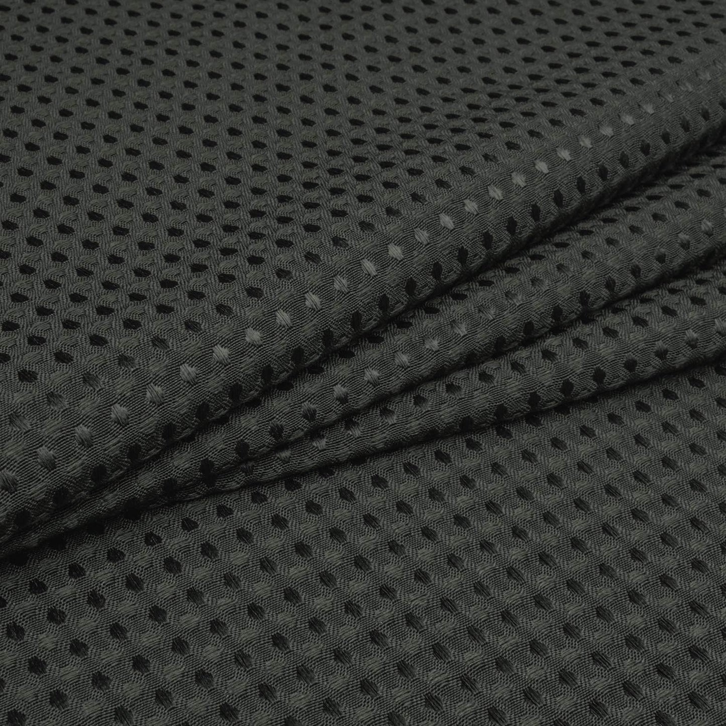 Barossa Design Waffle Weave Shower Curtain Hotel Luxury Spa, 230 GSM Heavy Duty Fabric & No Blowing, Water Repellent and Machine Washable - Graphite Gray, 71"x72"