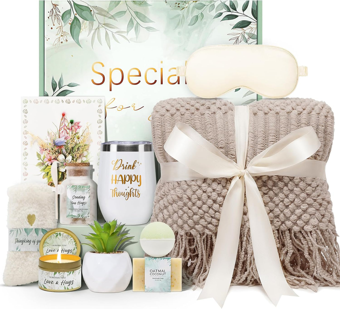 Self Care Gifts Spa Gifts for Women, Birthday Gifts Get Well Soon Gifts for Women Care Package, Sympathy Gift Baskets, Thinking of You for Mom Girlfriend Sister Wife