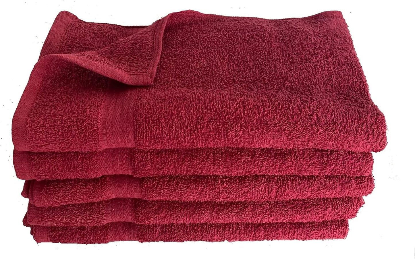 Towel Supercenter 16X27 Salon Hand Towels Colors (36Pack, 60Pack, 120Pack) 100 Percent Cotton for Hair Salons, Nail Salons, Tanning Salons, Bathroom from Towelsupercenter (Burgundy, 36)