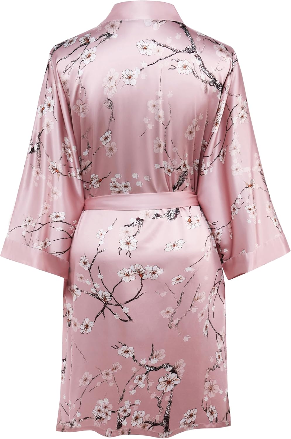 BABEYOND Short Kimono Bath Robe Blouse Satin Silky Kimono Cover Up Loose Cardigan Sleepwear Wedding Robe