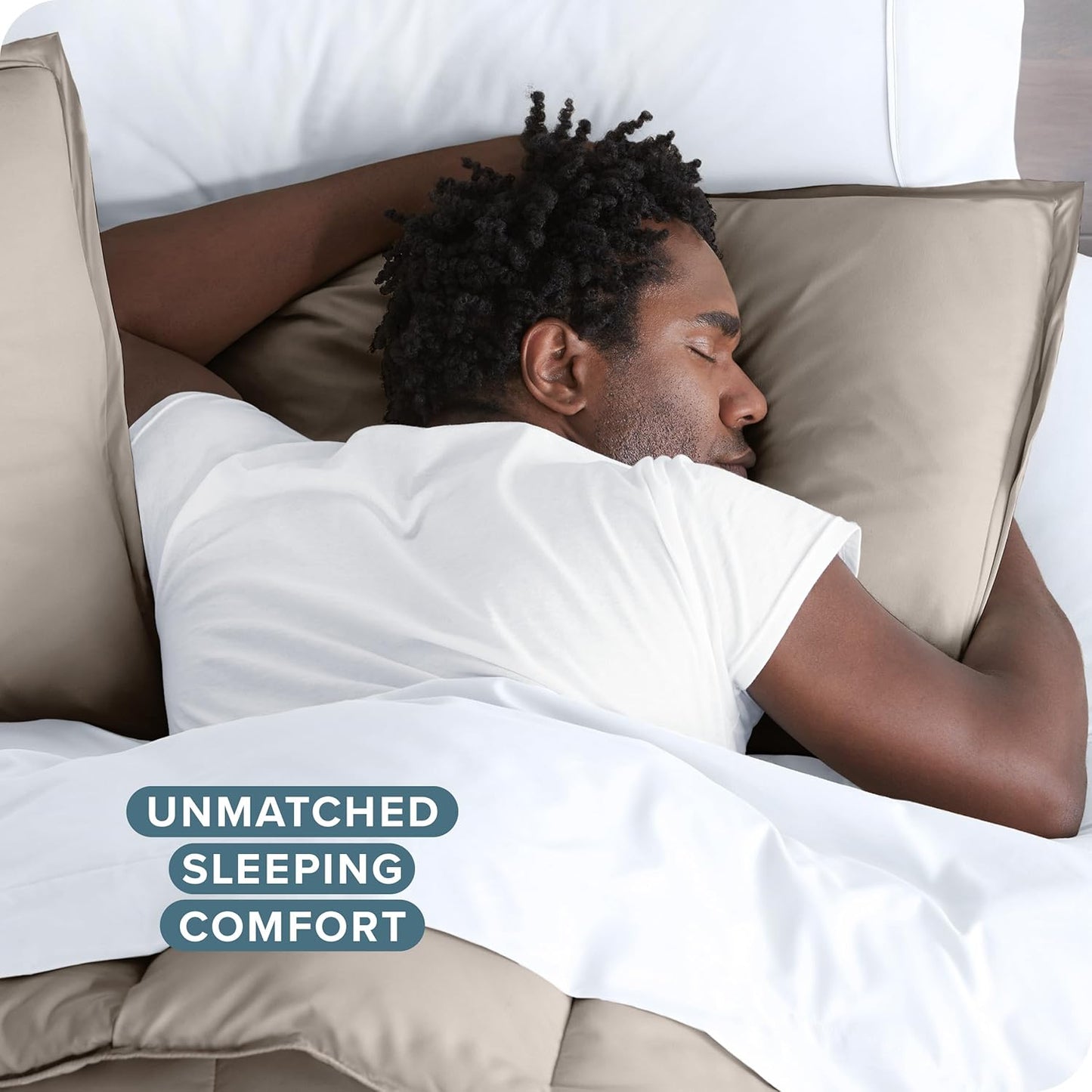 Bare Home Bedding Duvet Cover Extra Long Size - Premium 1800 Super Soft Collection - Lightweight, Cooling - Soft Breathable Bedding Duvet Cover (Twin/Twin XL, Khaki)