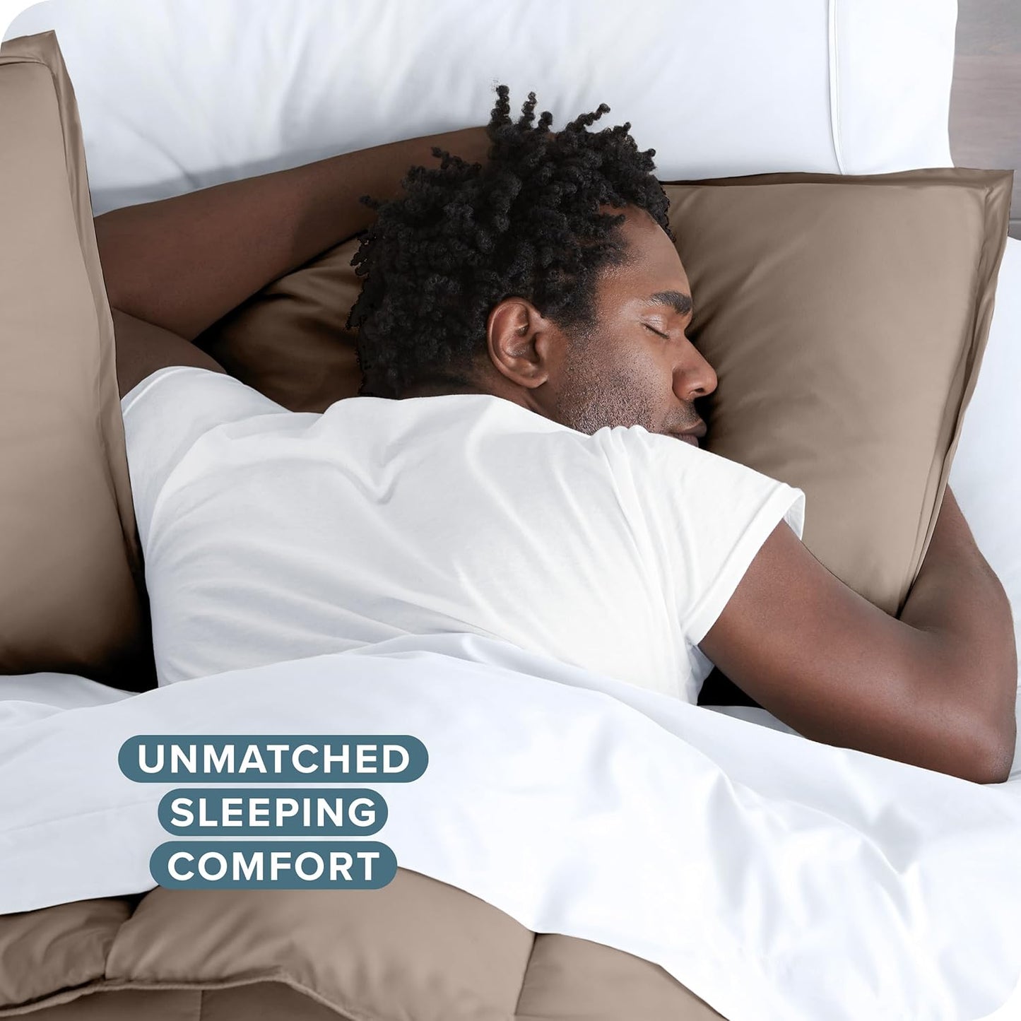 Bare Home Bedding Duvet Cover Extra Long Size - Premium 1800 Super Soft Collection - Lightweight, Cooling Duvet Cover - Soft Breathable Bedding (Twin/Twin XL, Taupe)