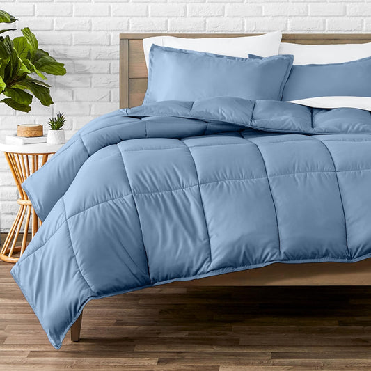 Bare Home Comforter Set - King/California King Size - Ultra-Soft - Goose Down Alternative - Premium 1800 Series - All Season Warmth (King/Cal King, Coronet Blue)