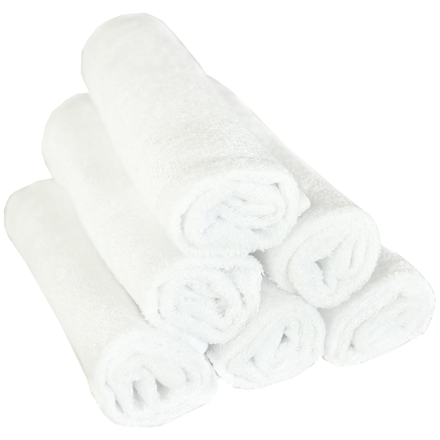 Copper Pearl 6 Ultra Soft Baby Bath Washcloths Premium Large Soft Dove (White) 11" x 11" Towels