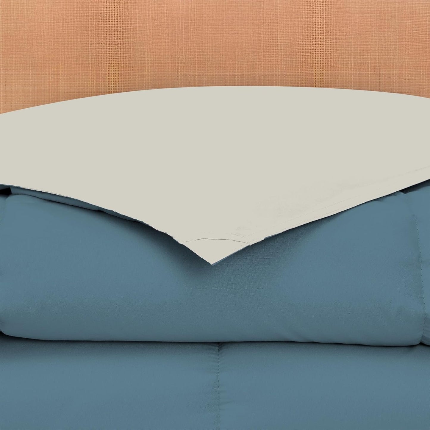 Modern Threads Down Alternative Reversible Comforter Teal/Beige Twin
