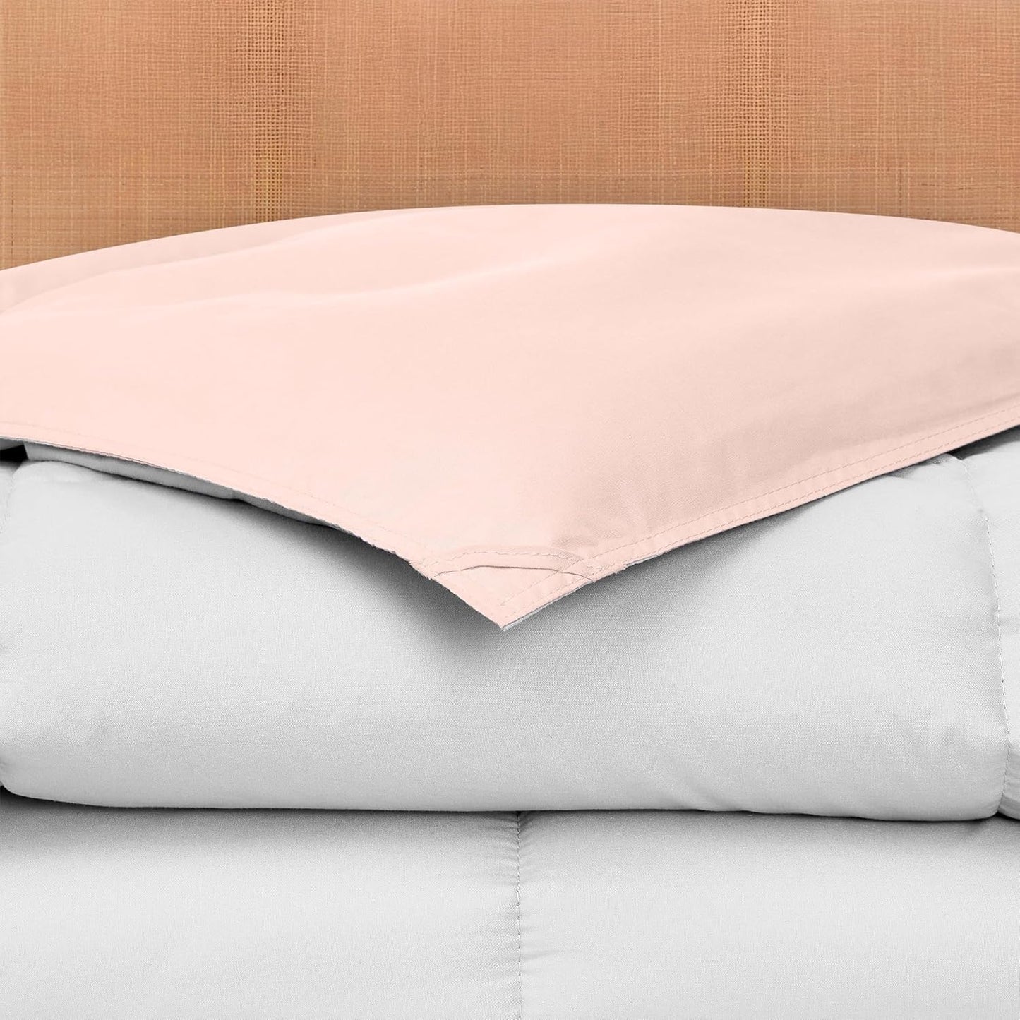 Modern Threads Down Alternative Reversible Comforter Blush/White King