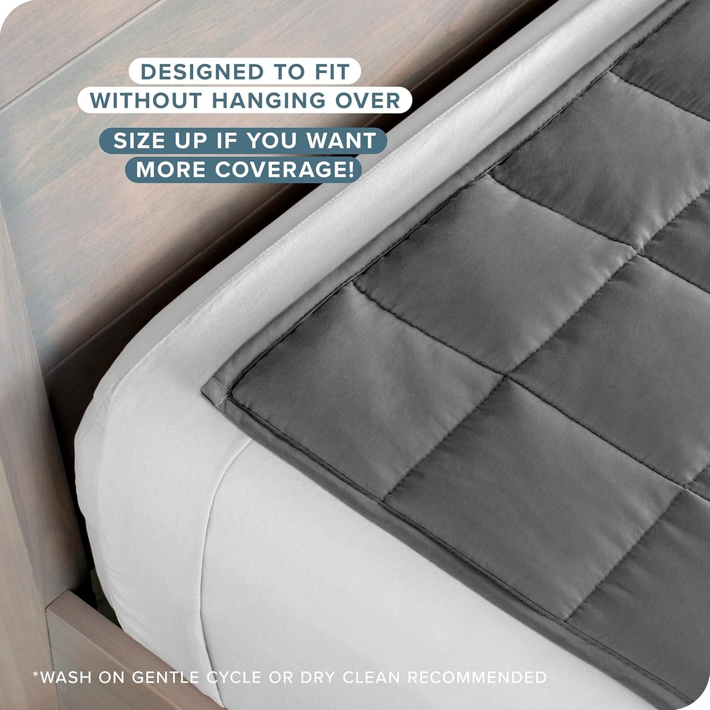 Bare Home Weighted Blanket King Size 30lb (80" x 87") for Adults - All-Natural 100% Cotton - Premium Heavy Blanket Nontoxic Glass Beads (Grey, 80"x87")