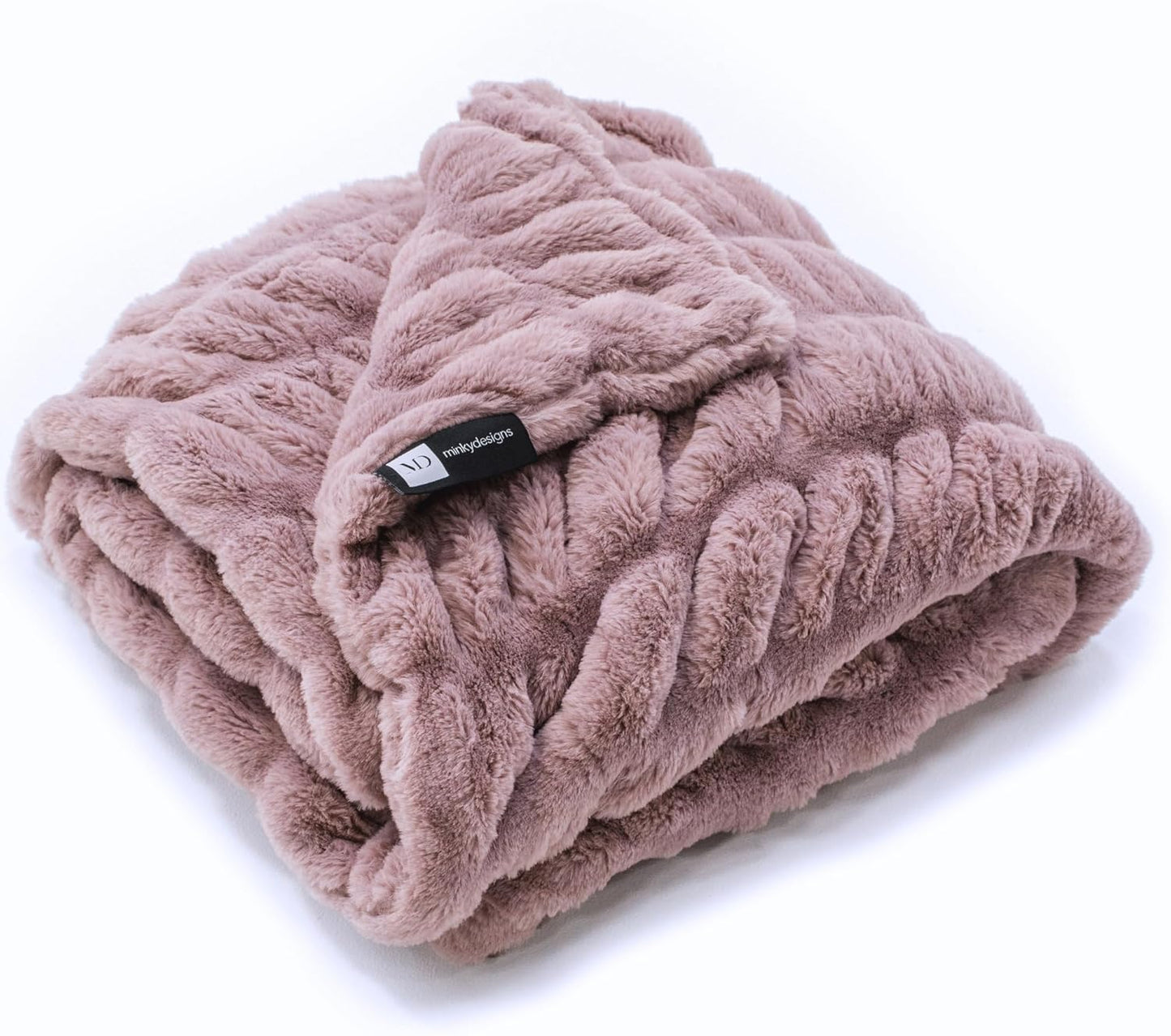 Minky Designs Violet Dream Minky Blanket – Ultra Soft Faux Fur Throw Blanket for Couch, Bed & Home – Fluffy, Warm & Luxurious – Chic Collection (Small, 30x36)