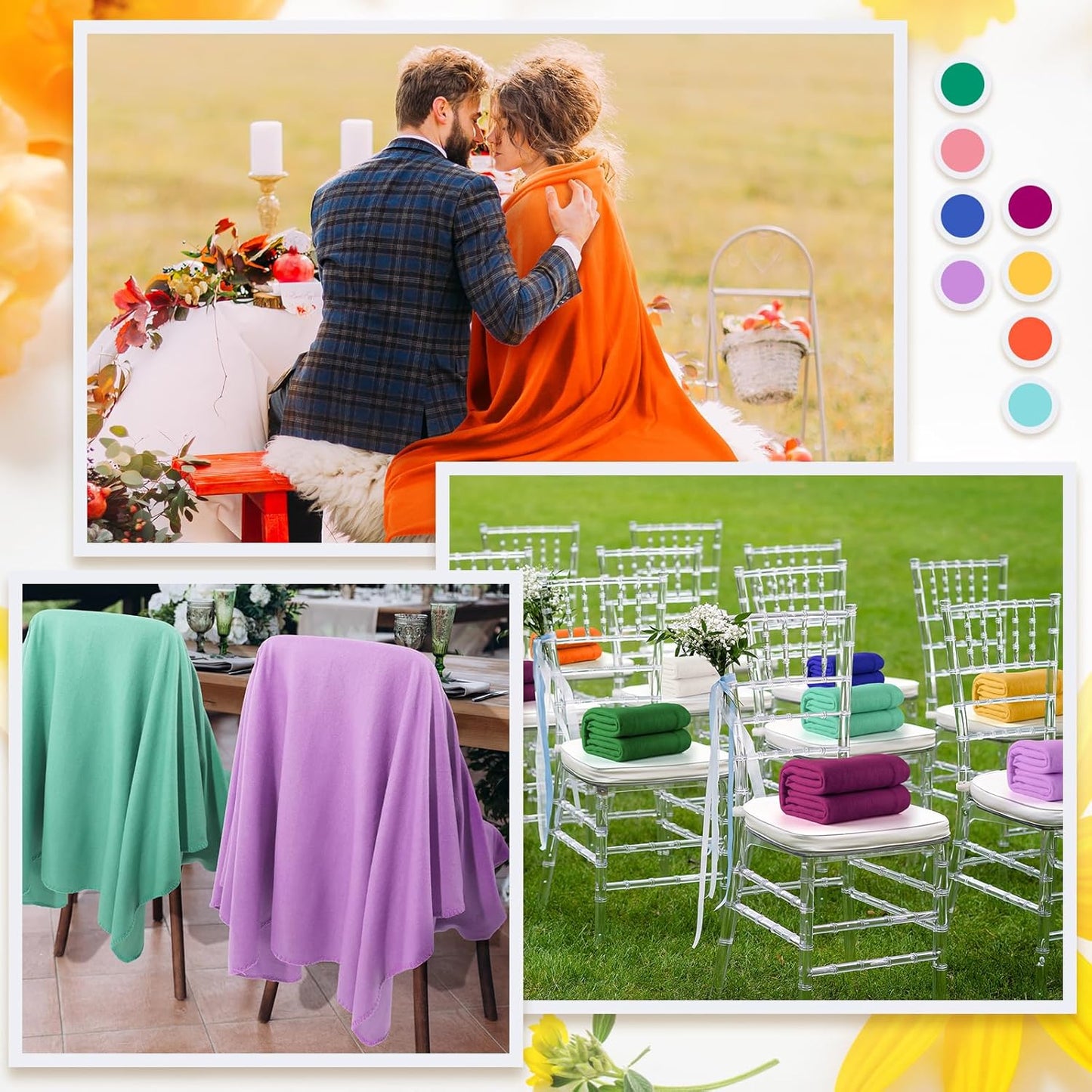 Kinlop Fleece Blanket Bulk 60 x 50 Inch Soft Lightweight Fleece Cozy Blanket Warm Throw Plush Pet Throw for Bed Couch Sofa Home Office Wedding Gifts Travel Camping(Stylish Color,40 Packs)