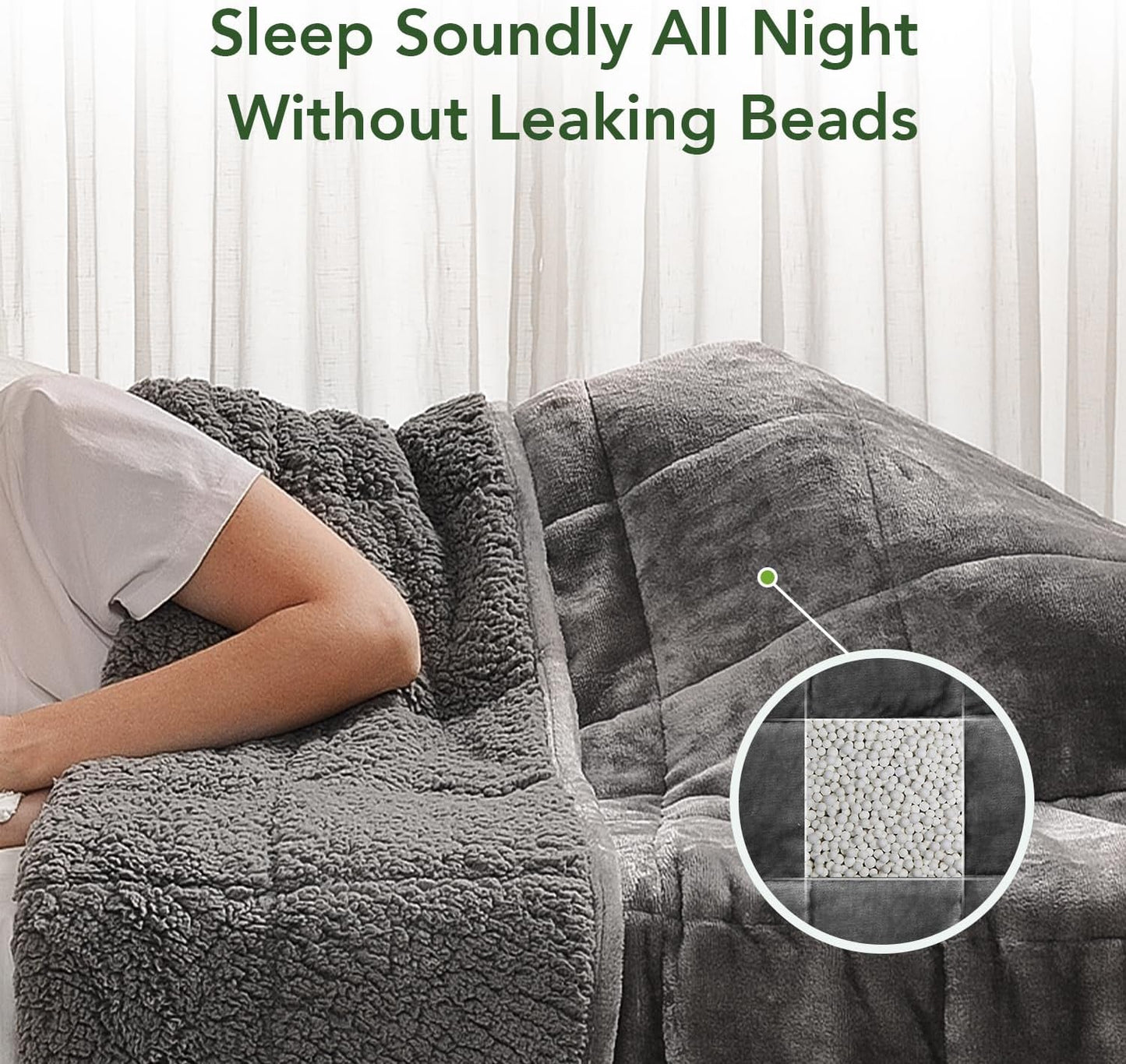 Sivio Sherpa Fleece Weighted Blanket for Adult 20 lbs Heavy Fuzzy Throw Blanket with Soft Plush Flannel, Reversible Full-Size Super Soft Extra Warm Cozy Fluffy Blanket, 60x80 Inches Dual Sided Grey