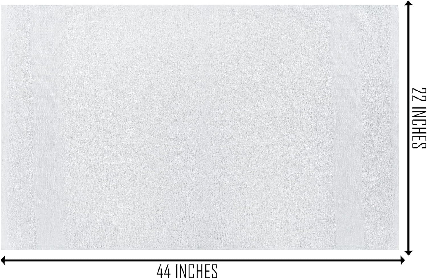 Pack of 24 White Bath Towels - Economy Cheap 22x44 Inches - Lightweight Quick Drying Towels Sets for Commercial Uses, Gym, Salon, Spa & Hair
