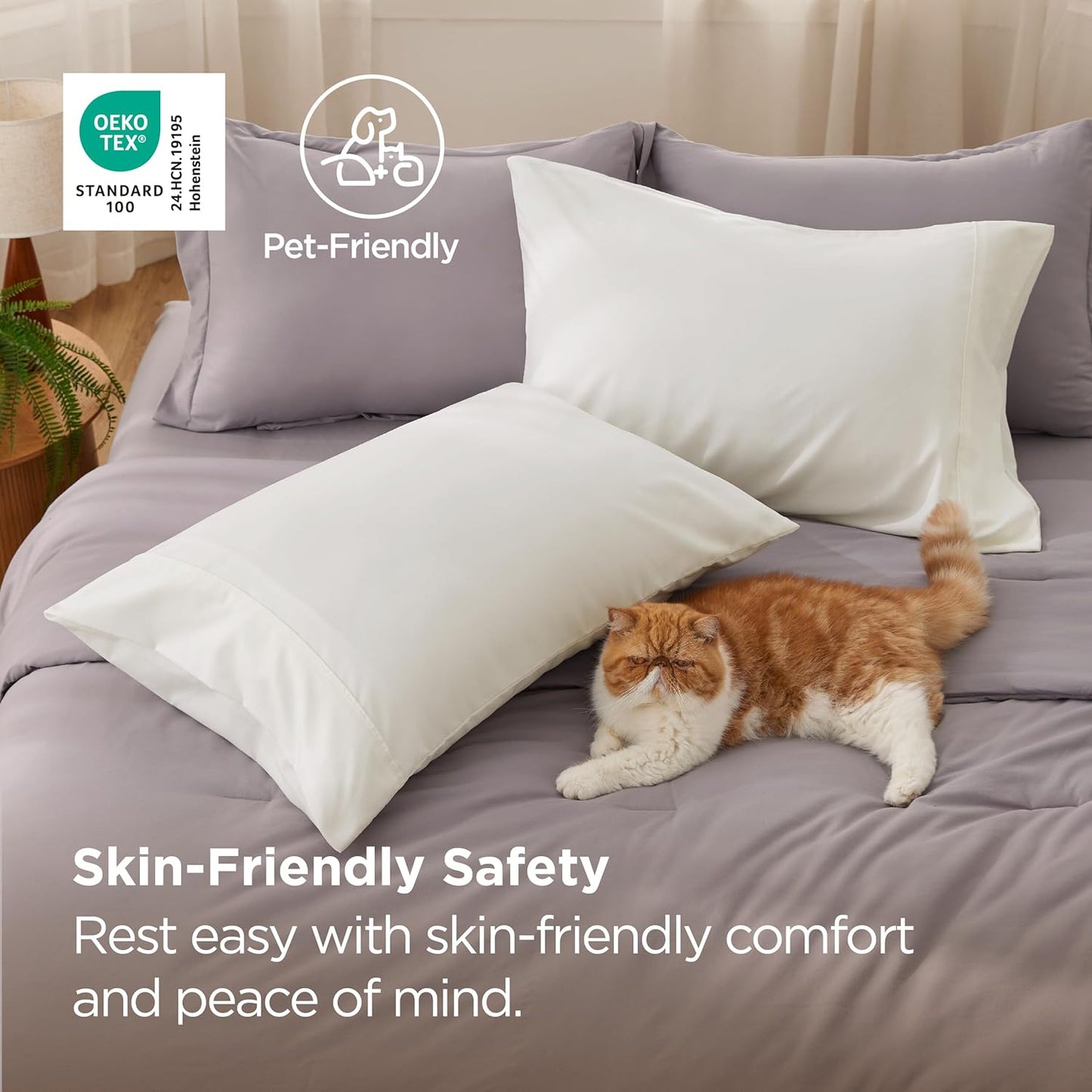 Bedsure Queen Pillow Cases Set of 2 - Ivory Brushed Microfiber Pillowcase 2 Pack, Super Soft Pillowcase, Pillow Case Covers with Envelope Closure, Wrinkle, Fade and Stain Resistant, 20x30 Inches
