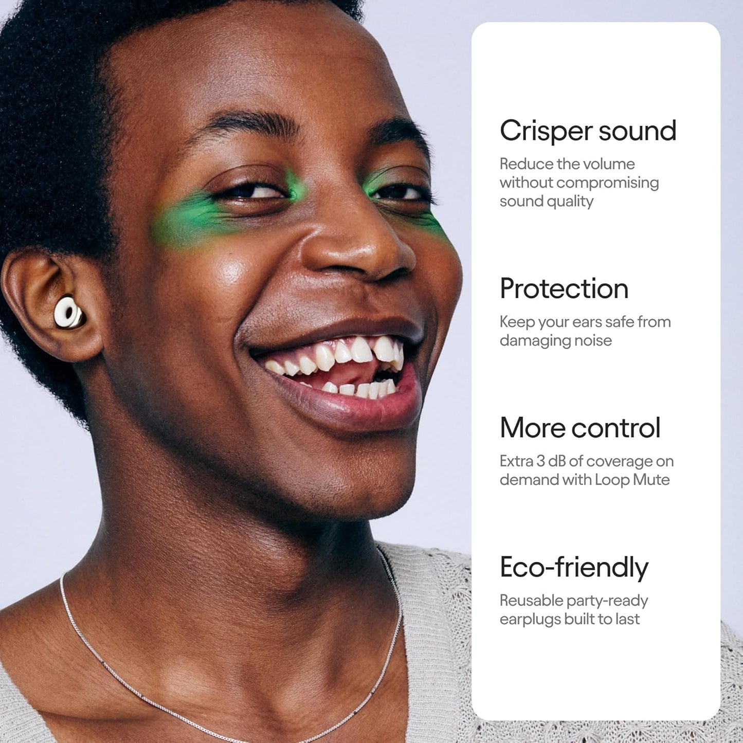 Loop Experience 2 Plus Ear Plugs – Stylish Certified Hearing Protection for Concerts & Festivals, Live Events, Sports, DJs & Nightlife – 17dB Noise Reduction, (High-Fidelity) + Mute for extra coverage