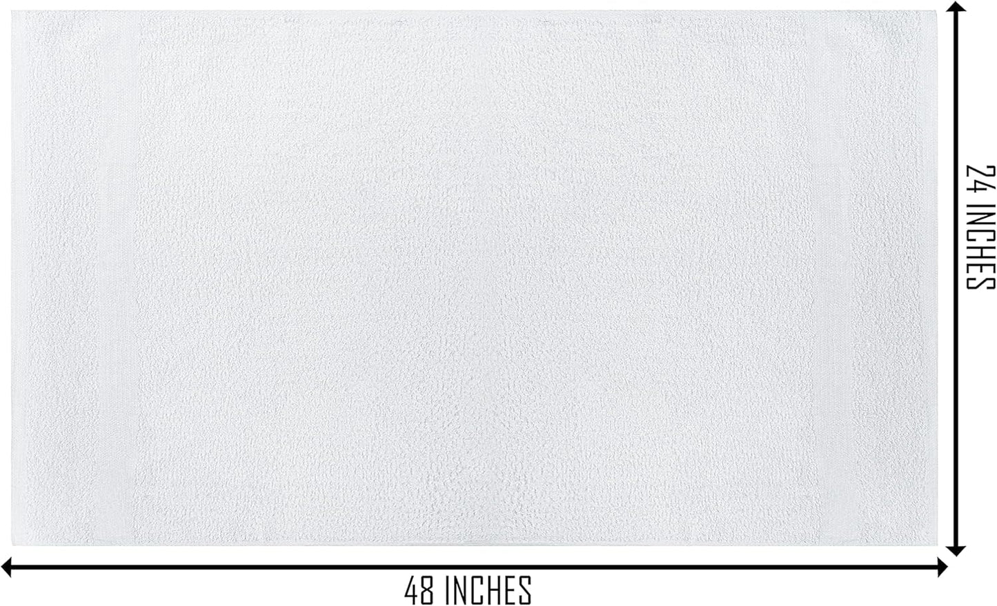 100% Cotton Bath Towel Set Pack of 24|500 GSM|Soft Large Bath Towel|Super Absorbent|Quick Dry|Ideal for Pool Home Gym Spa Hotel|Perfect for Daily Use|Bath Towel Set 24x48 Inche|White