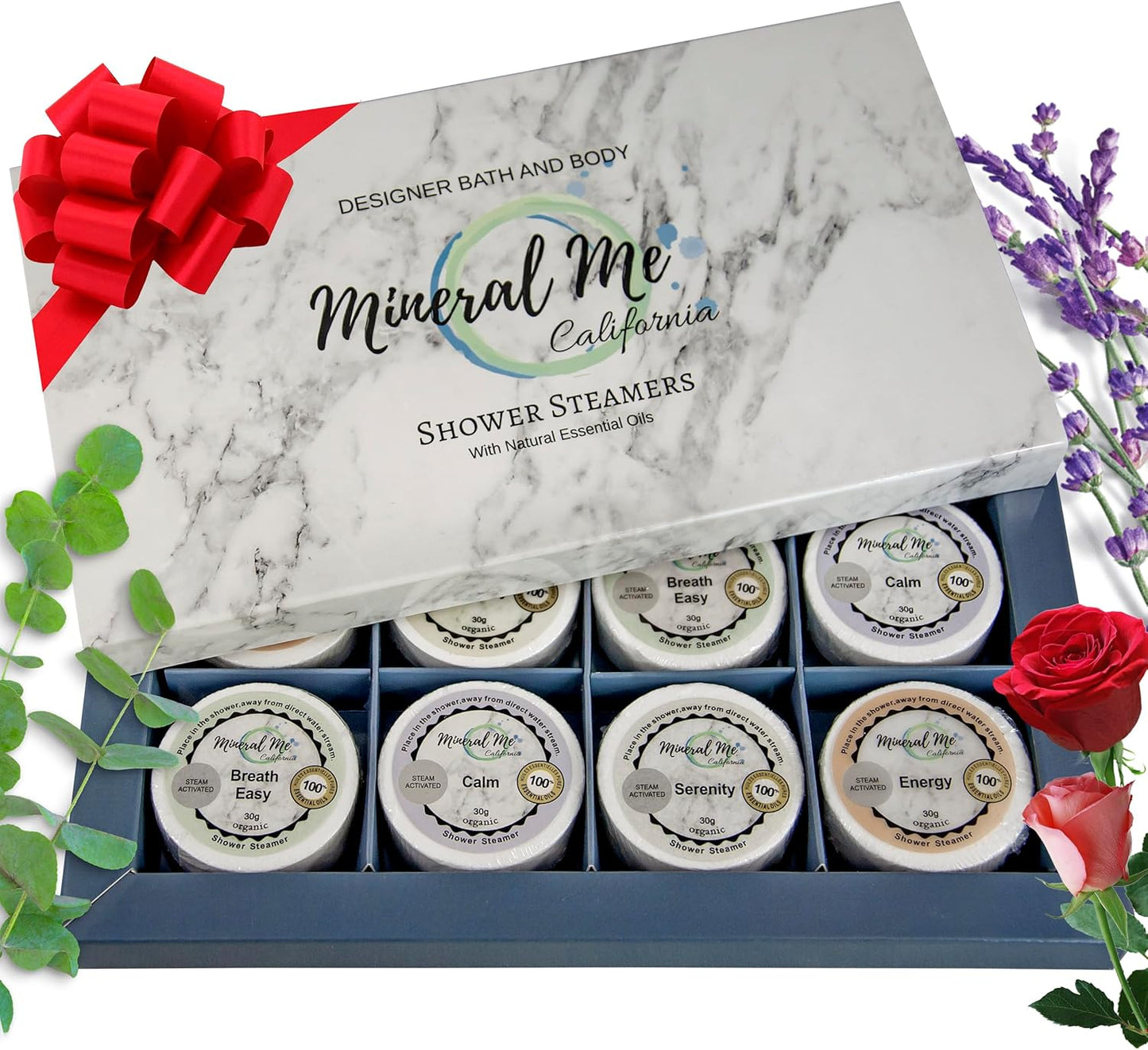 Shower Steamers Aromatherapy - Shower Bombs w/Organic Essential Oils for Vaporizing Steam Spa Relaxation, Stocking Stuffers, Relaxing Self Care Christmas Gifts for Men, Women, Him Her, Boss, Coworker