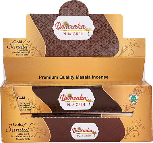 Dwaraka - Incense Sticks - Sandalwood, 100 Incense Sticks, All Natural, Chemical Free