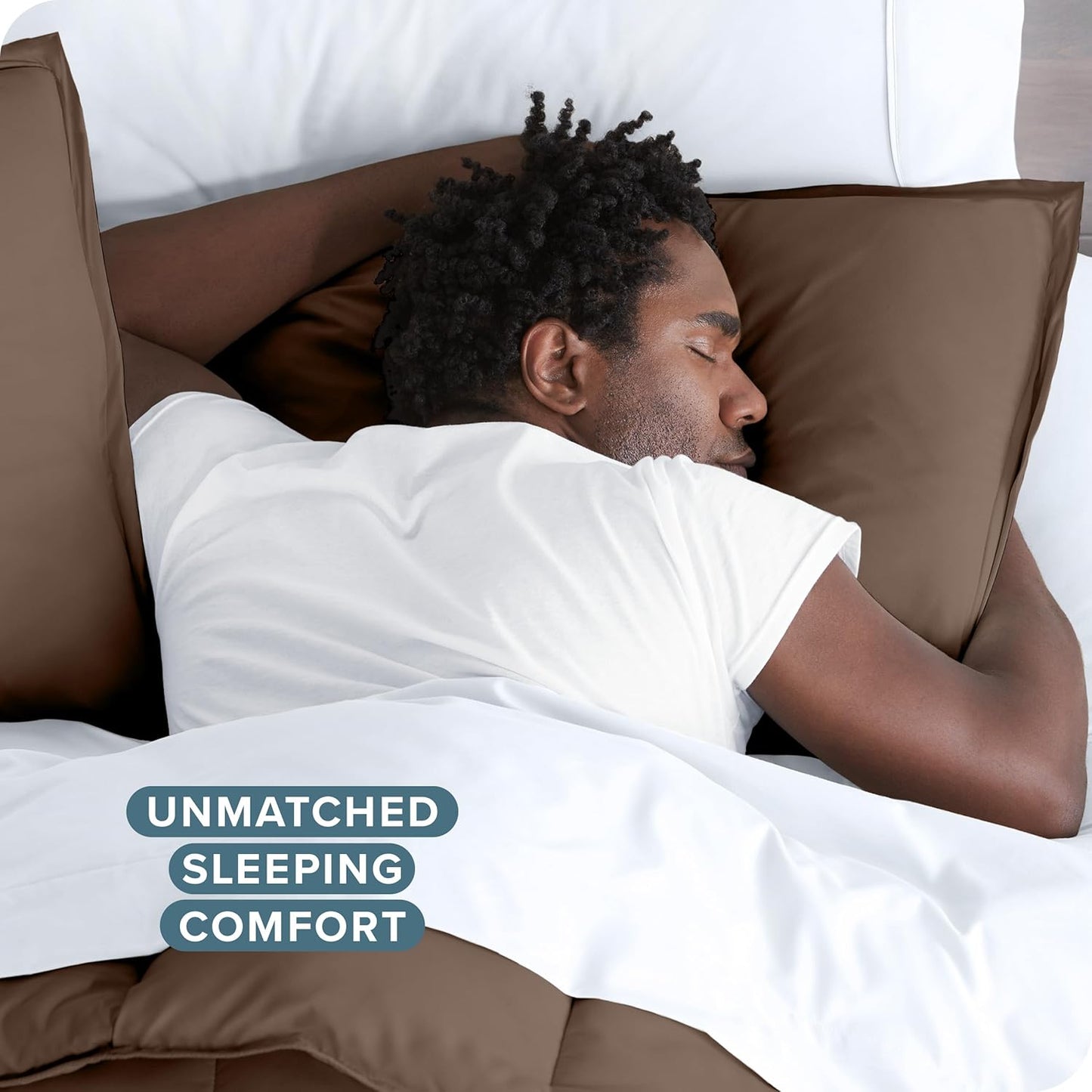 Bare Home Bedding Duvet Cover Queen Size - Premium 1800 Super Soft Collection - Lightweight, Cooling - Soft Breathable Bedding Duvet Cover (Queen, Cocoa)