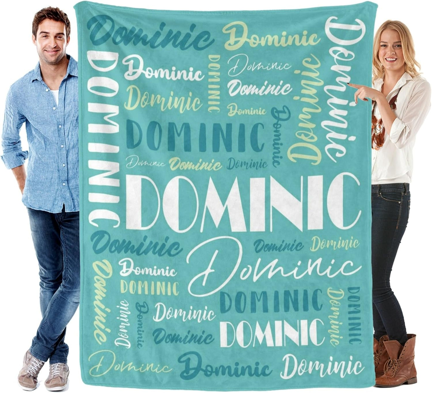 Name Blanket Personalized Blanket for Adult Kids Flannel Customize Throw Blanket Custom (Color 20, 50 x 60 Inches)