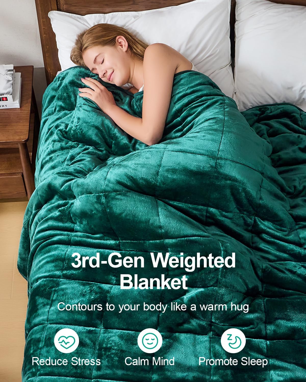 Super Fuzzy Soft Sherpa Fleece Weighted Blanket, 20 lbs Dual Sided Fluffy Heavy Weighted Blankets for Adults - No Bunching with Double Layers of Soft Inner Lining (60"x 80", 20 Pounds)