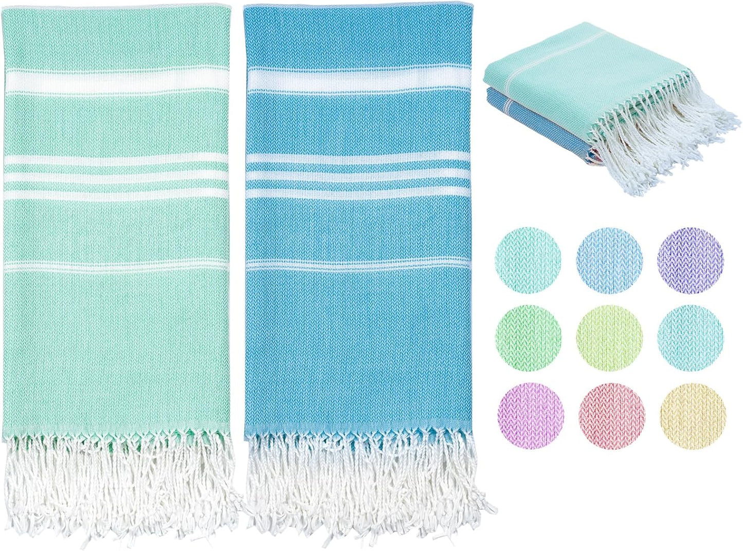 Turkish Beach Towel Quick Dry Absorbent Cotton Lightweight Thin Bathroom Bath Pool Swim Towels Extra Large Oversized Sand Free Beach Accessories Essentials Stuff Cloud Gift for Adults