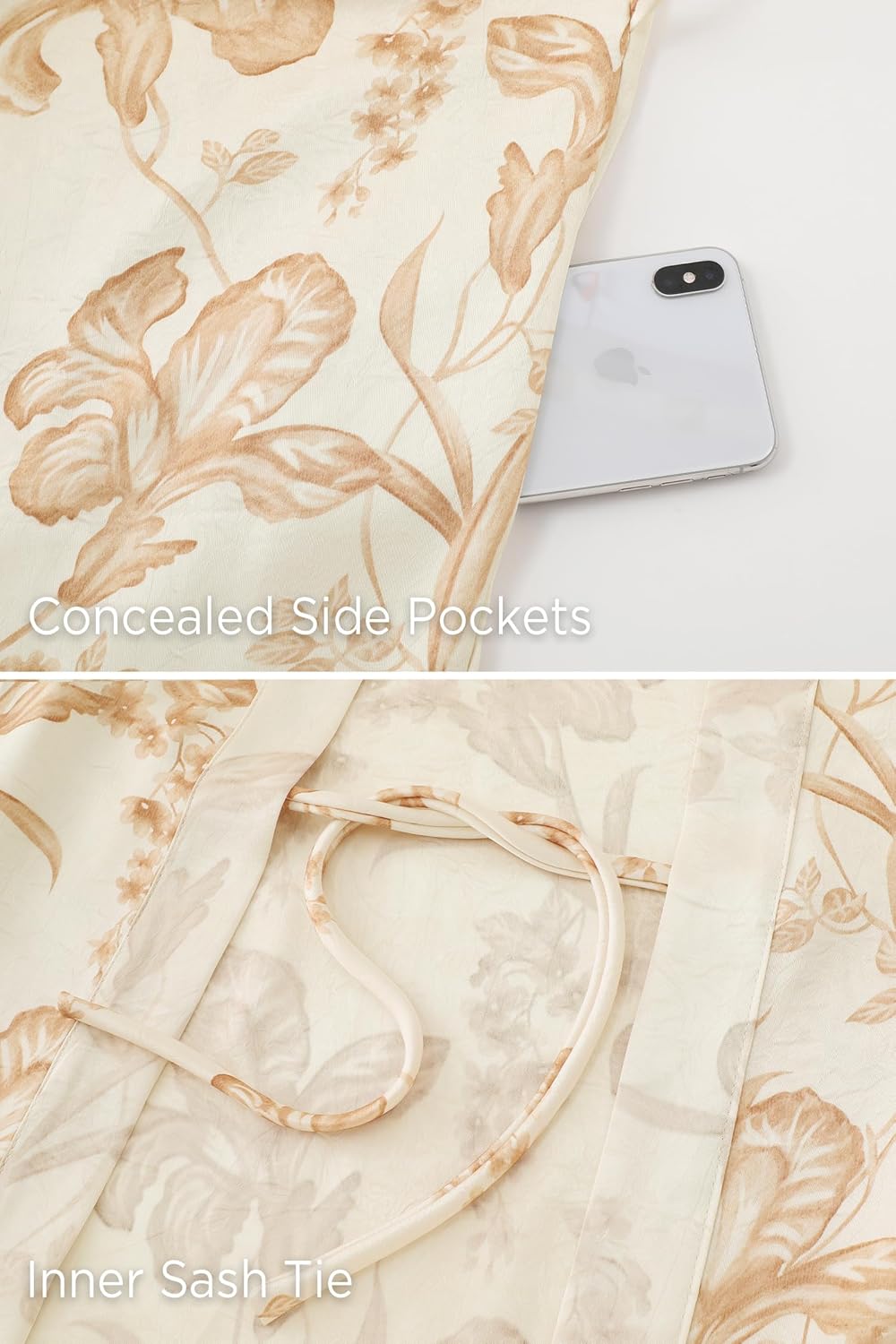 PRODESIGN Kimono Robe for Women - Long Satin Sleepwear Silky Kimono Cover-Up Nightgown Japanese Bathrobe Loungewear Blouse