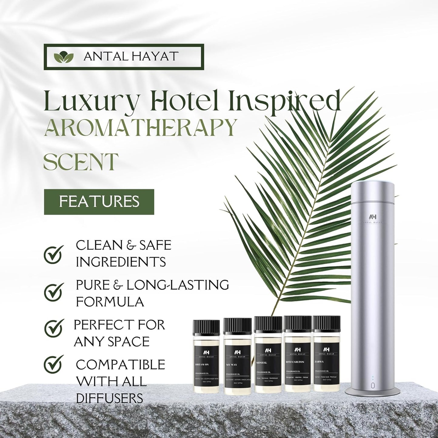 Hotel Scents Diffuser Oil Mantasha 50ml – Inspired by Sauvage EDP – Bergamot, Pepper & Geranium – Premium Fragrance Oil for Waterless & Ultrasonic Diffuser – Luxury Scent Refill for Home & Office