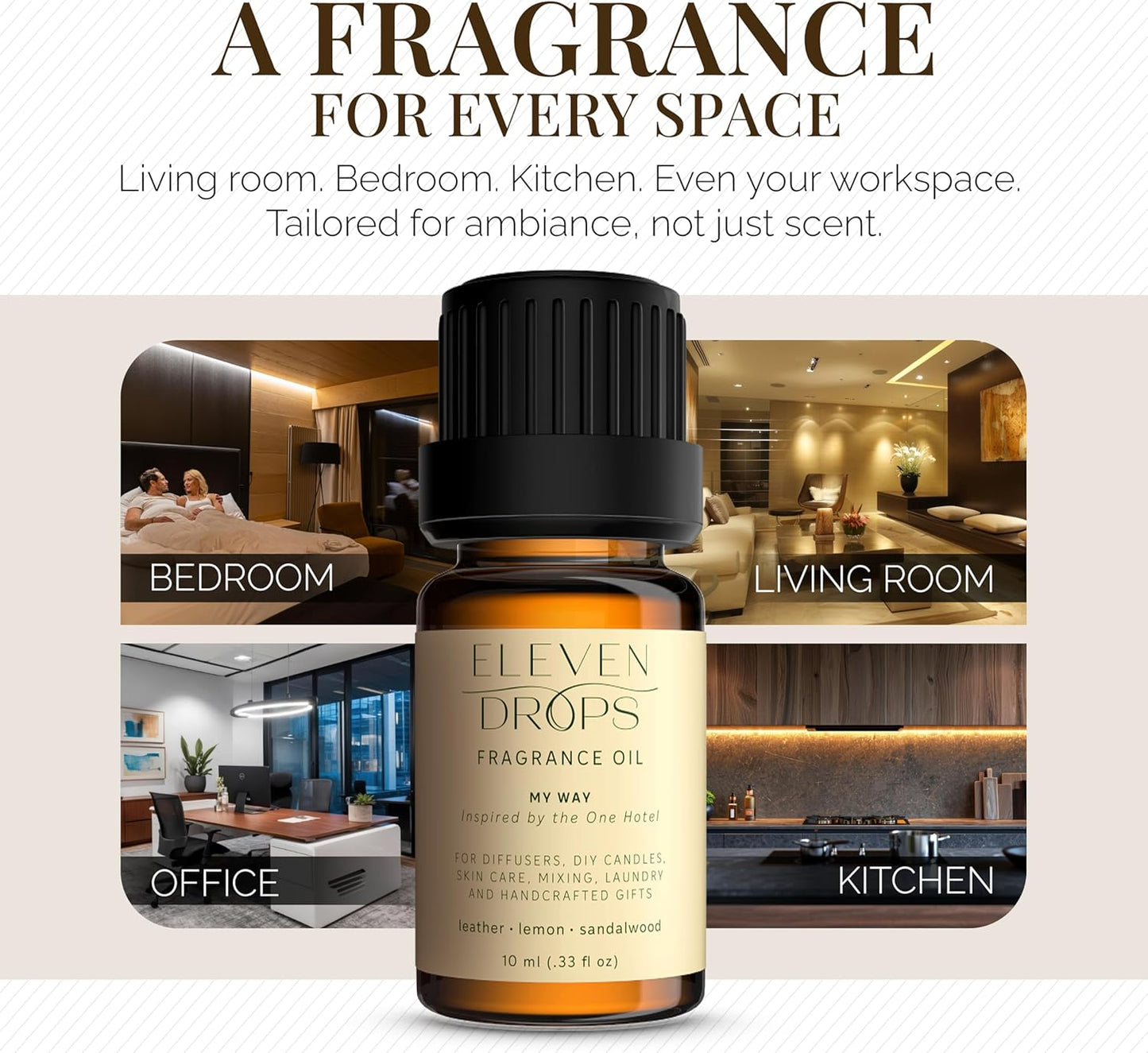 My Way Diffuser Oil - Premium Fragrance Oil Inspired By The 1 Hotel - Invigorating My Way Scent for Cold Air Diffusers, Home, Office, DIY Candles, Mixing, Long-Lasting, Pet Friendly, 10ml