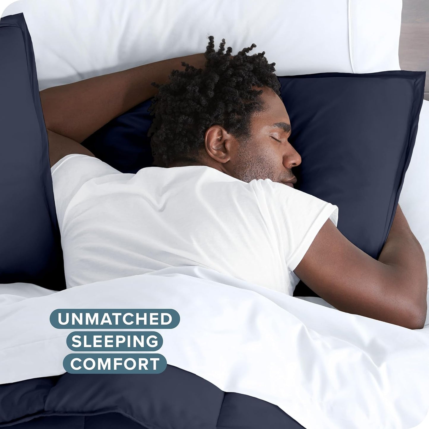 Bare Home Bedding Duvet Cover California King Size - Premium 1800 Super Soft Collection - Lightweight, Cooling - Soft Breathable Bedding Duvet Cover (Cal King, Midnight Blue)