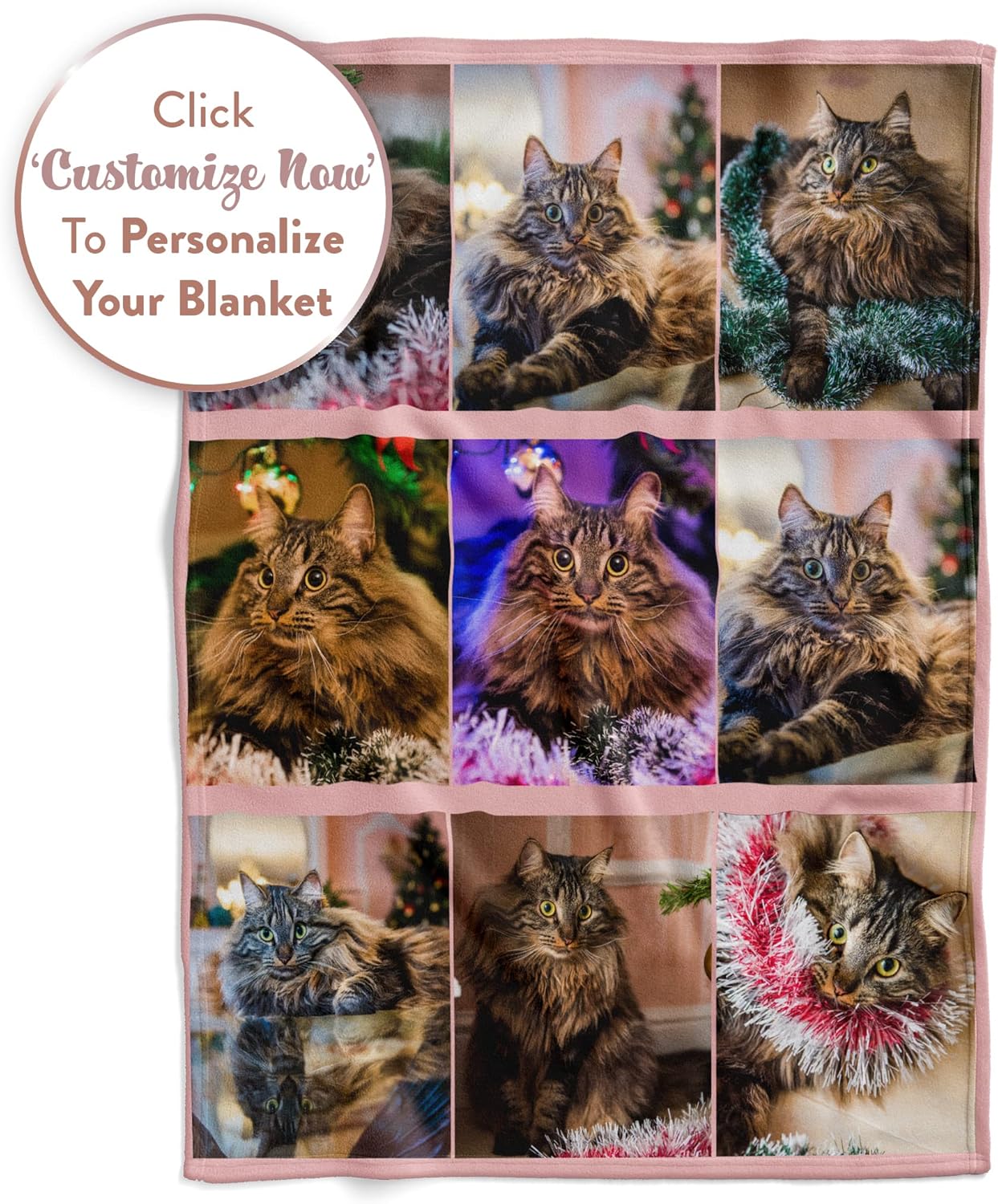 Ships Next Day, Custom Blanket with Picture - Printed in USA, Personalized Photo Blanket (Sherpa – 50x60)