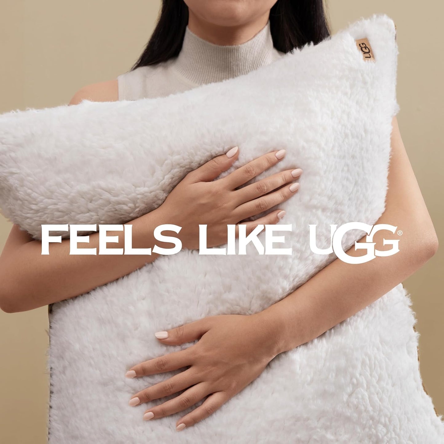 UGG Blissful Full/Queen Comforter Set with 2 Pillow Shams Reversible White Comforter Plush Fluffy Warm Bed Set Premium Down Alternative Bedding for College Dorm Essentials, Full/Queen, Blue Imperial