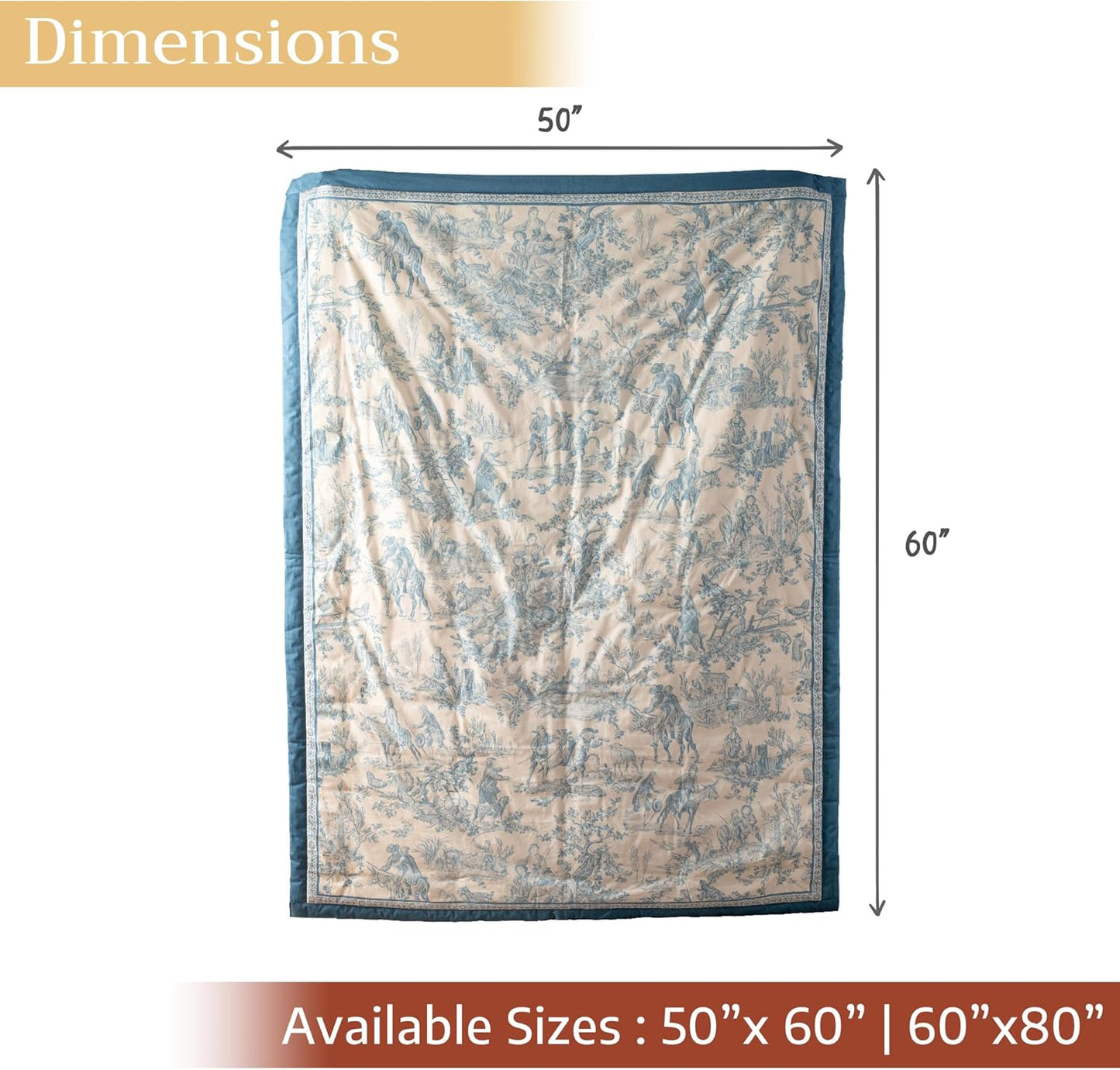 Maison d' Hermine Throw Blanket for Couch Lightweight Soft Warm Breathable Cotton Throw Blankets for Bed Girls Boys Women Men Gifts Sofa Travel Living Room Chair Bedding (60"x80", The Miller)