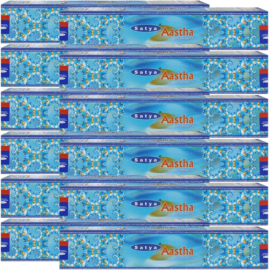Aastha Incense Sticks and Incense Stick Holder Bundle Insence Insense Satya