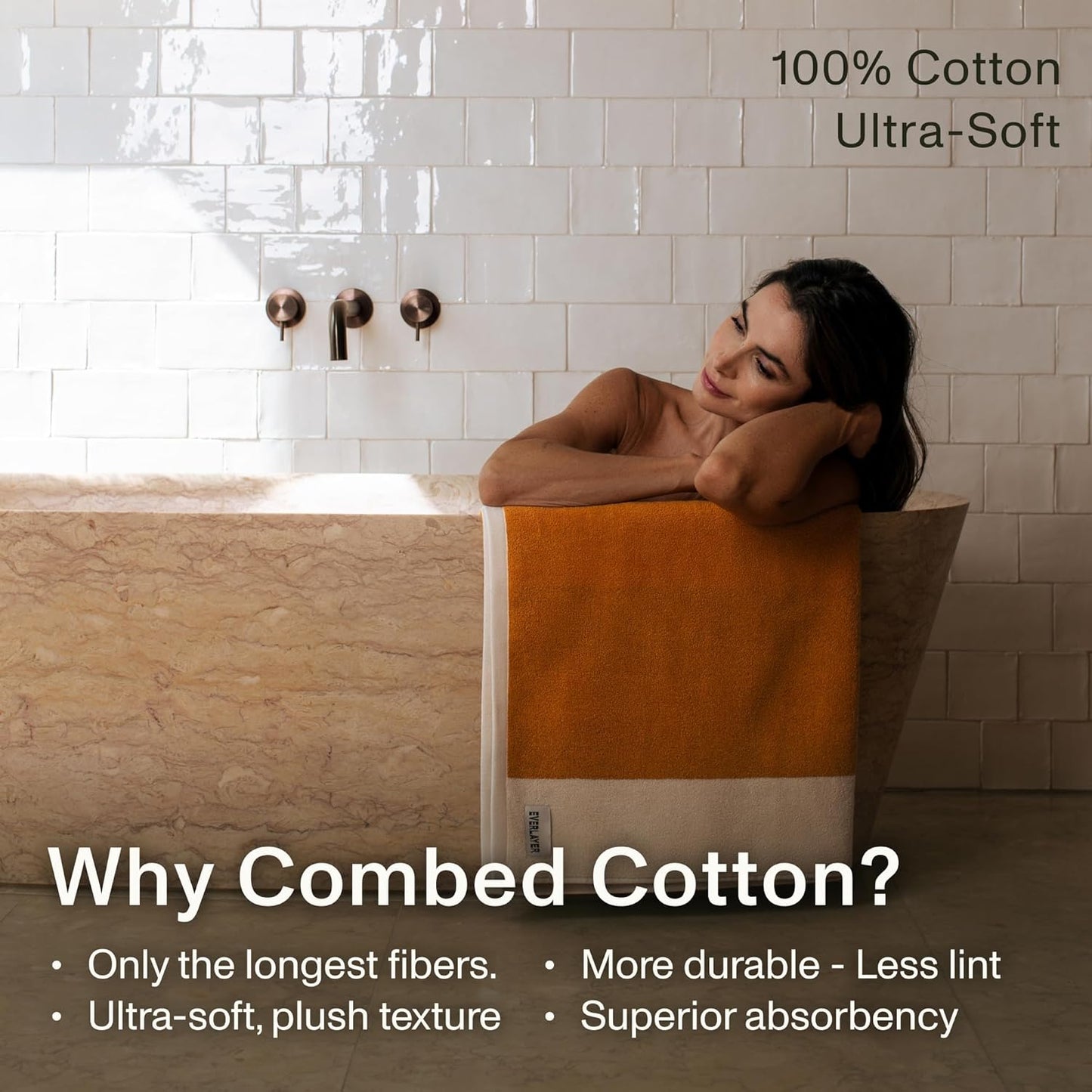 Towels - Ultra Soft, Thick and Plush, Reversible - 1 PC Luxury Bath Towels (27.5"x 54"), 550 GSM,100% Combed Cotton, Made in Portugal, Perfect for Home and Bathroom,Amber Charcoal-Janus
